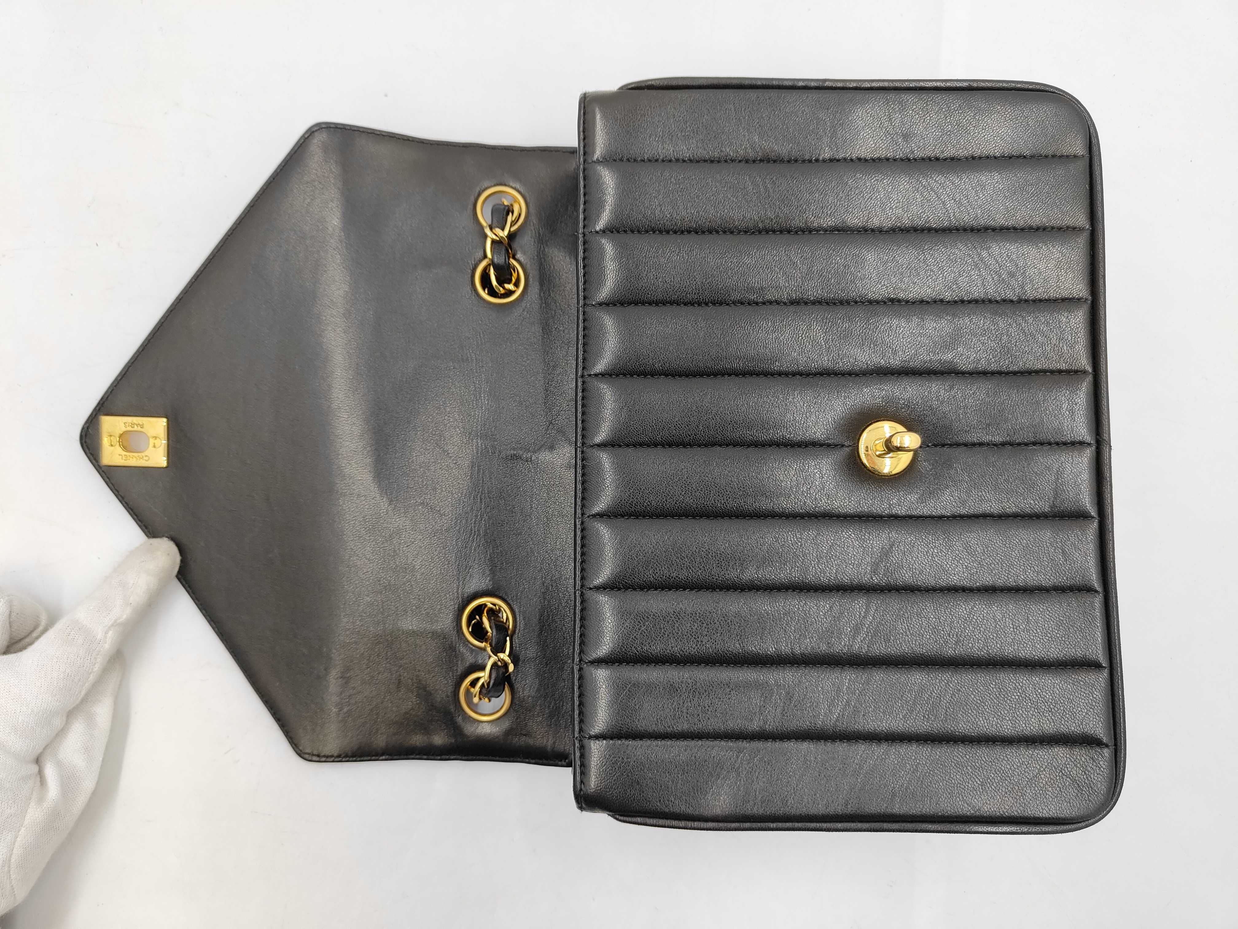 Lambskin V-Stitch Shoulder Bag — view 7