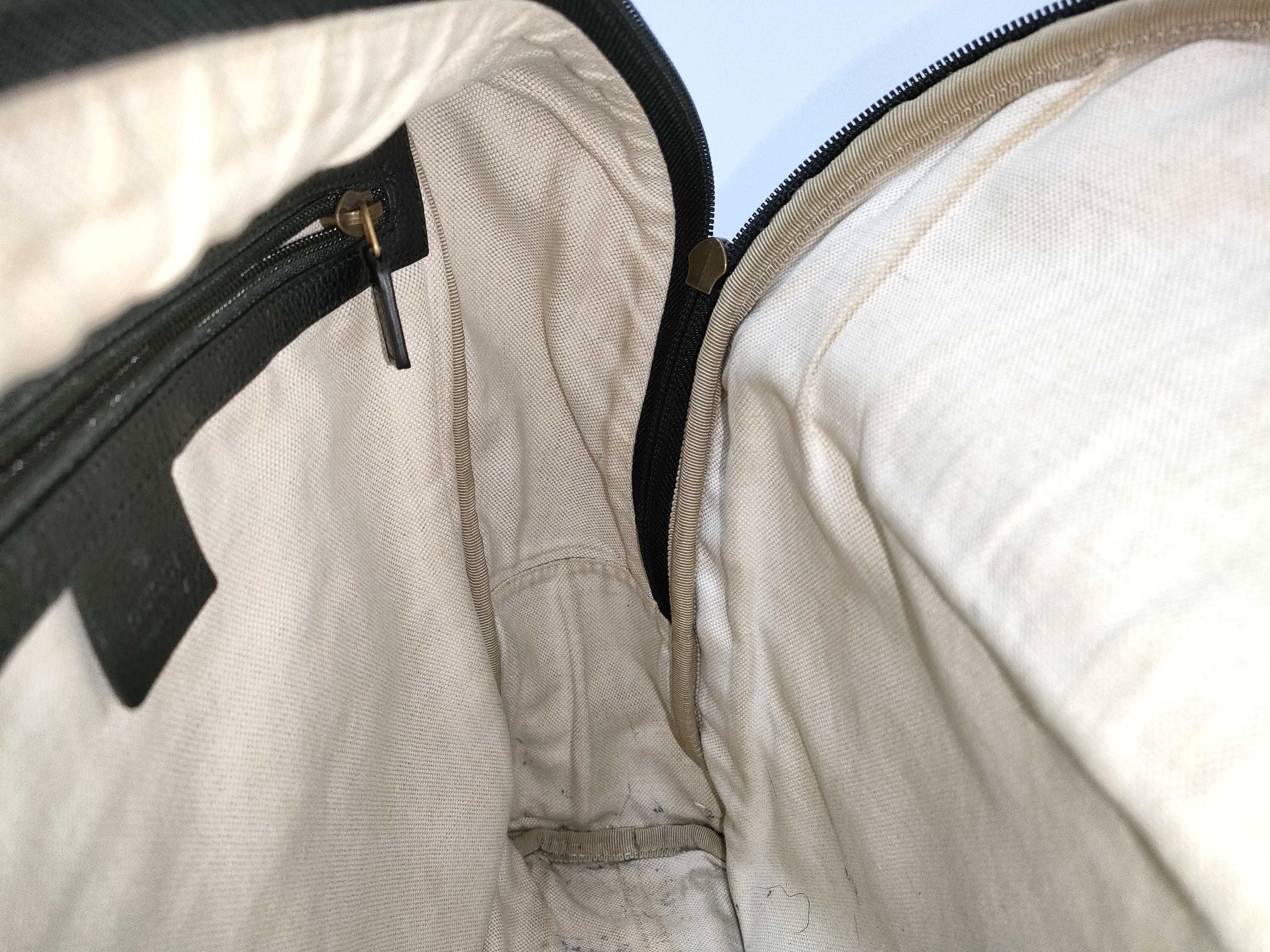 logo print leather backpack — view 8