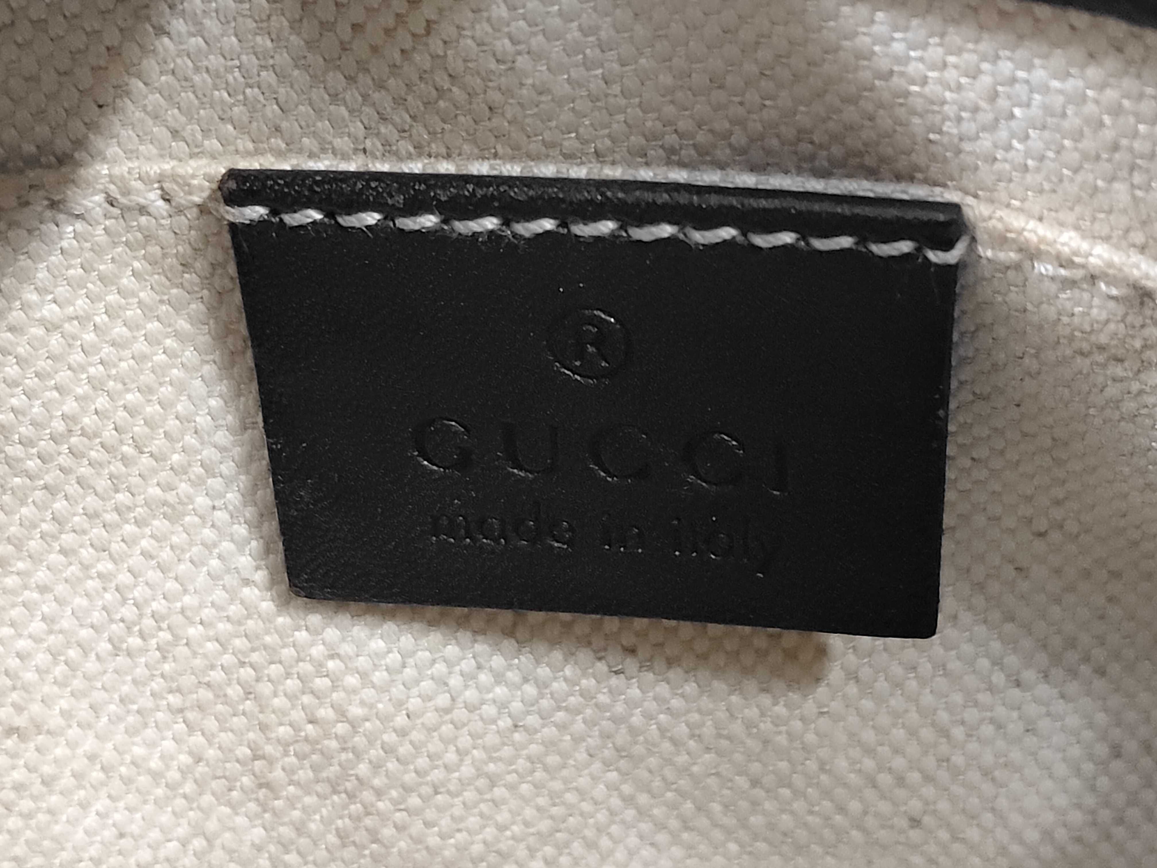 Brown Canvas GG Monogram Bow Shoulder Bag — view 8