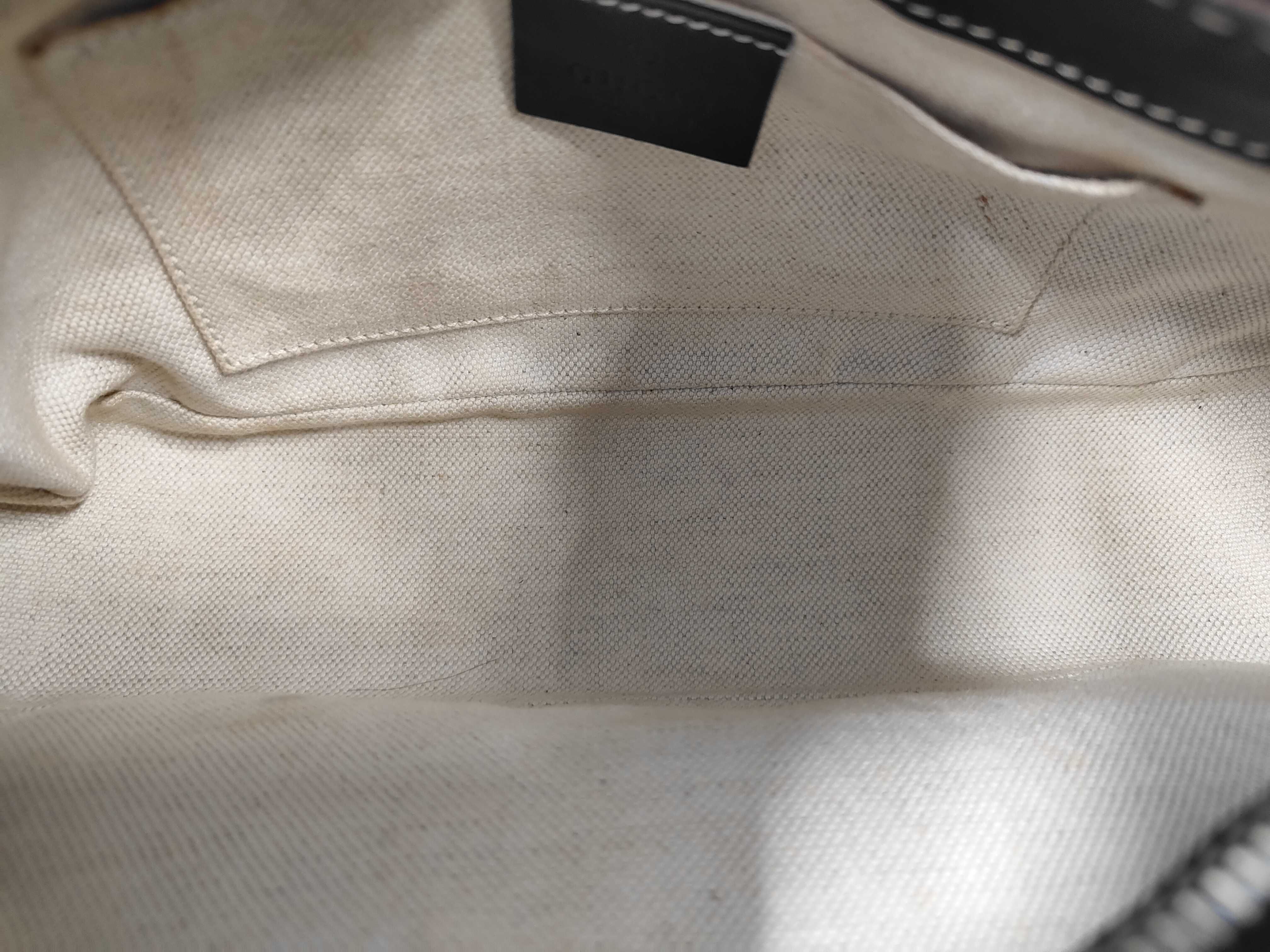 Brown Canvas GG Monogram Bow Shoulder Bag — view 9