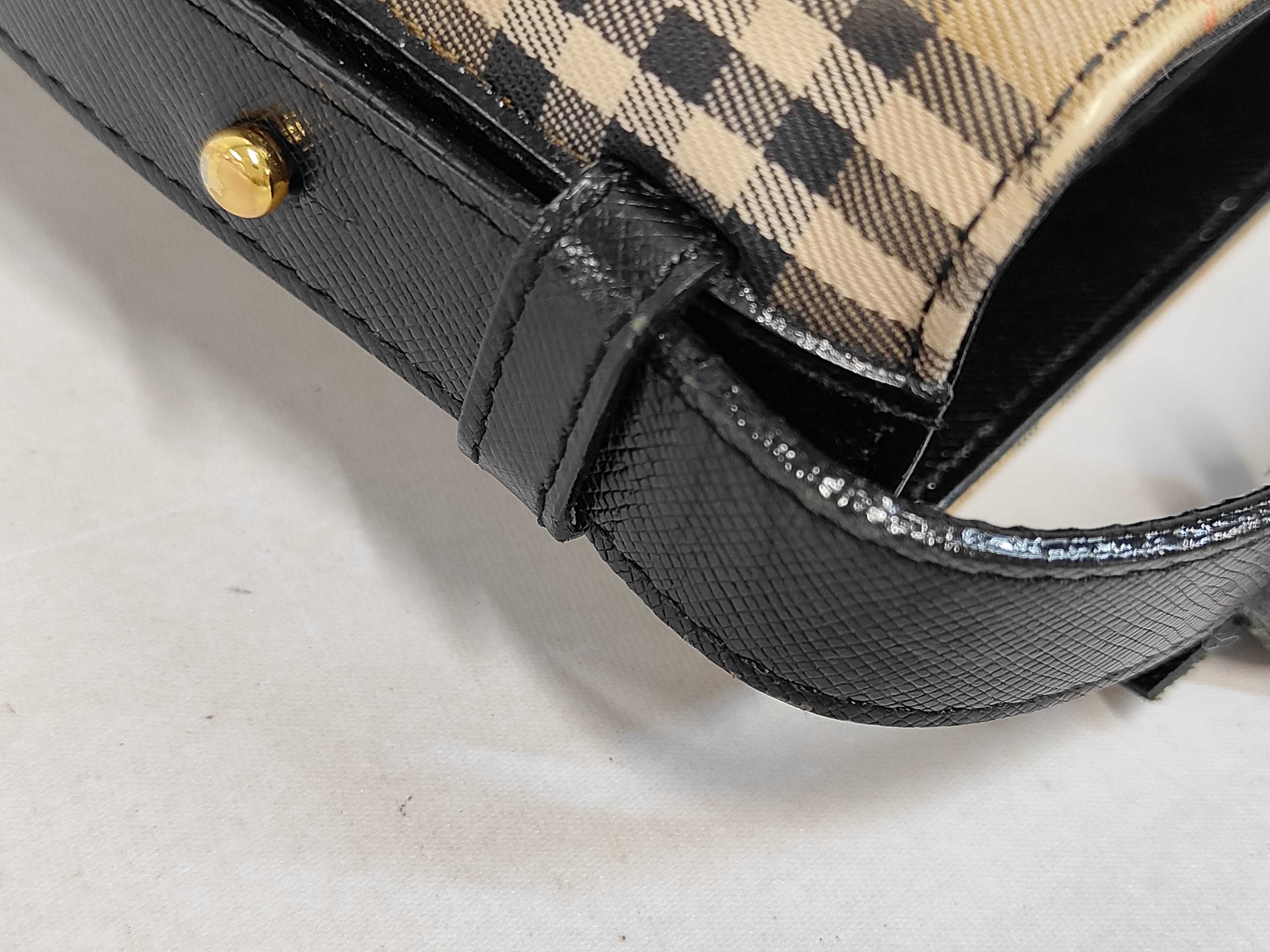 Shoulder Bag, Black Nova Check Canvas Leather Shoulder Bag — view 6