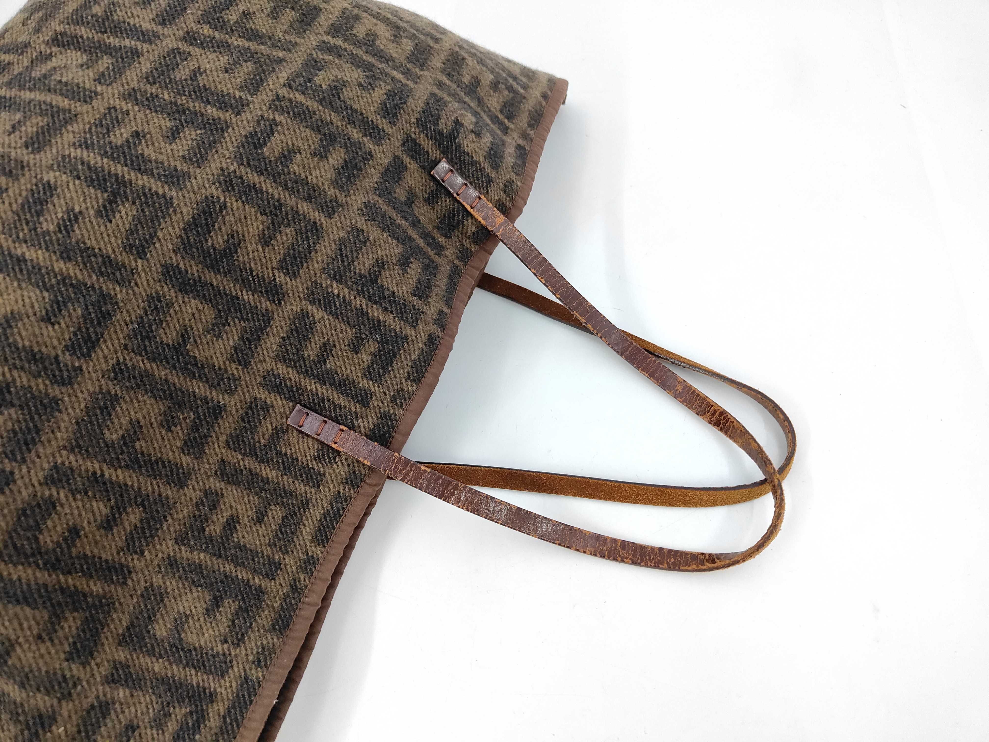 Zucca pattern FF logo knit tote bag — view 5