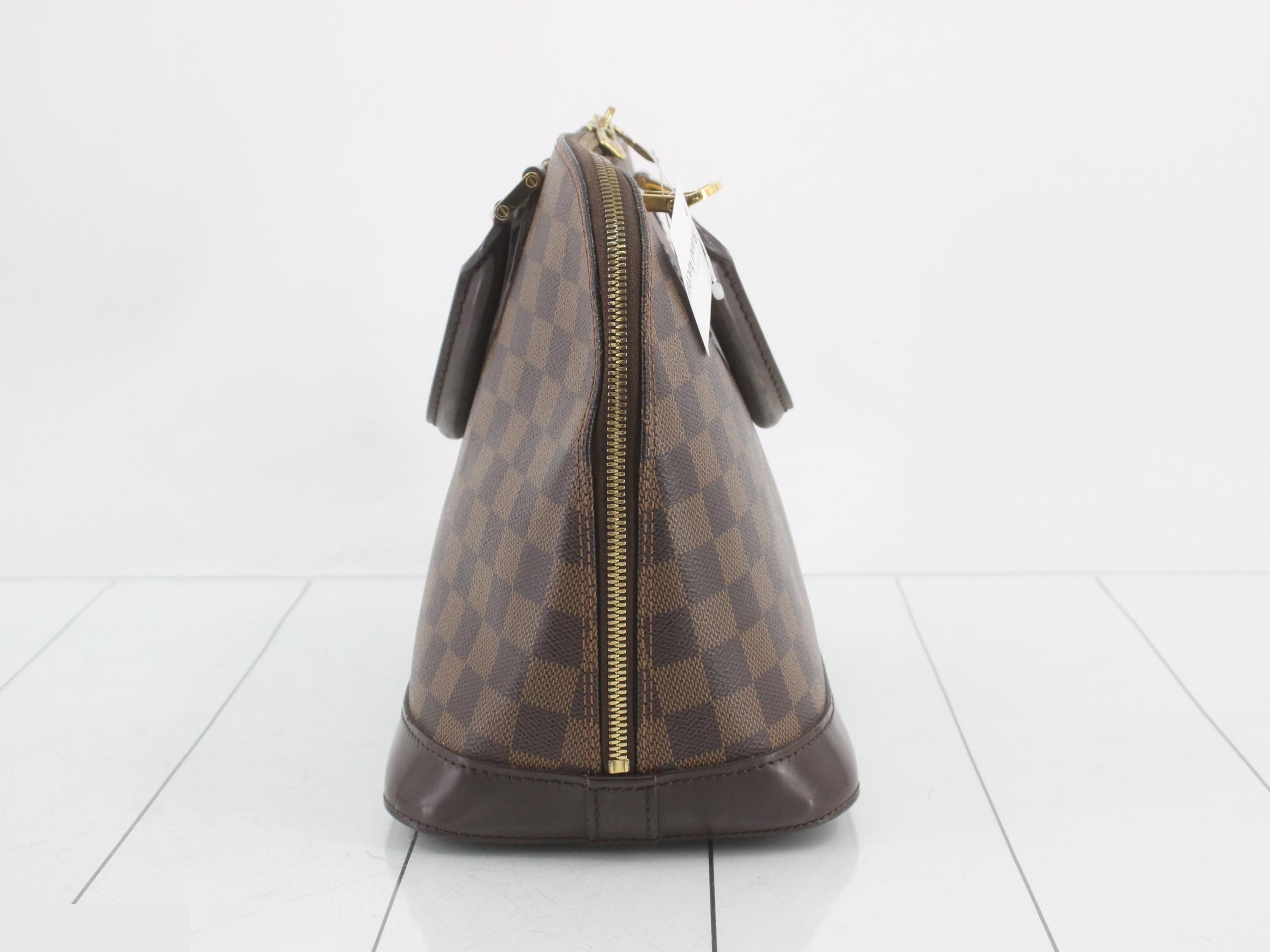 Alma PM Damier Ebene Brown Handbag — view 3