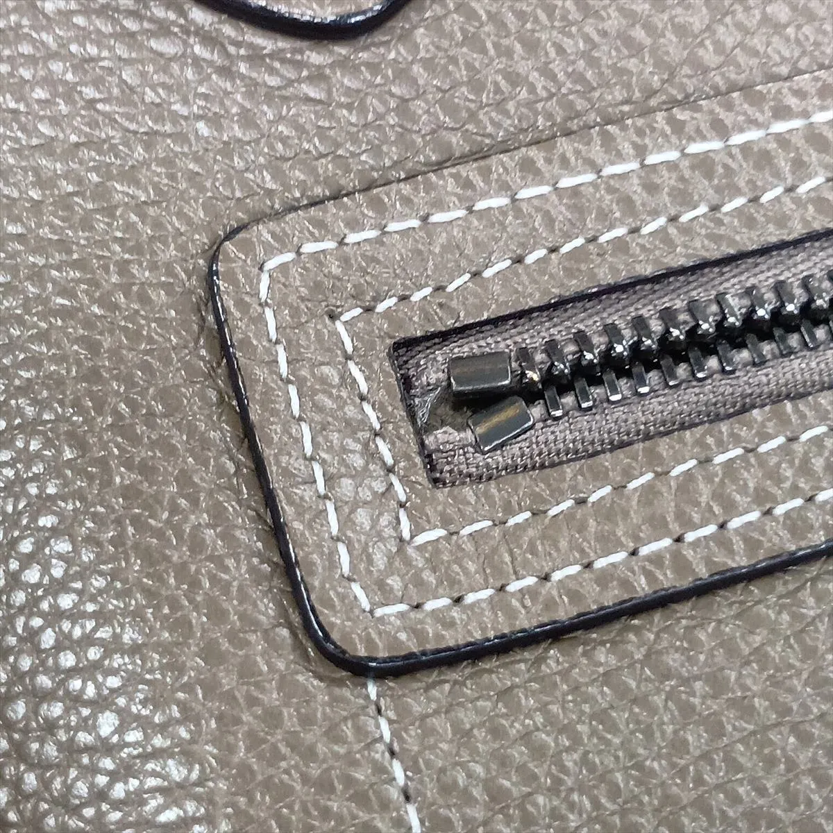 Luggage Nano Shopper Leather 2-Way Handbag, Greige — view 11
