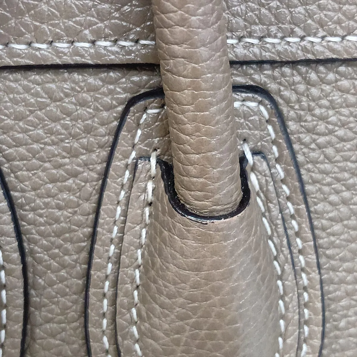 Luggage Nano Shopper Leather 2-Way Handbag, Greige — view 13