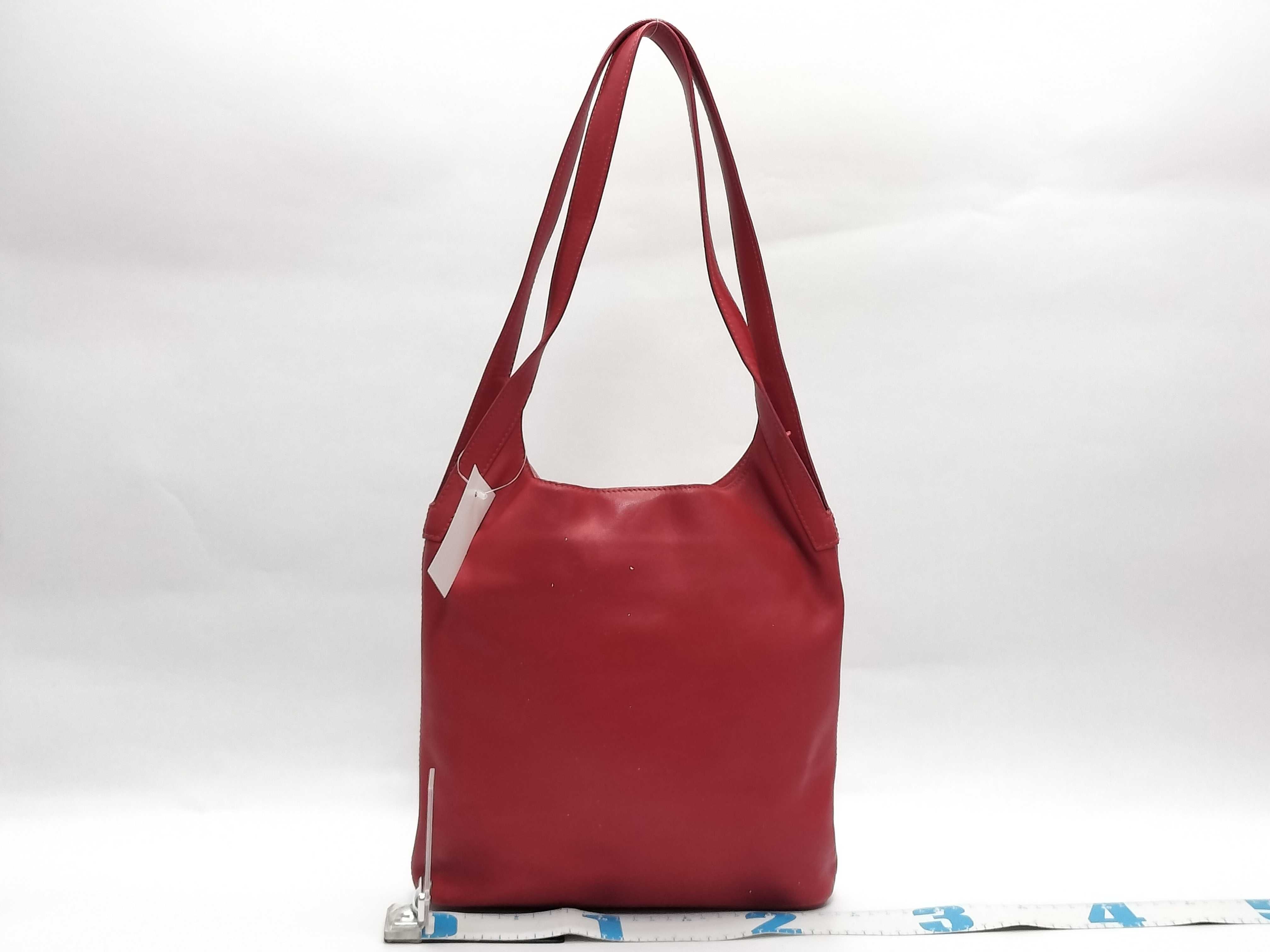 Leather Tote Bag (Red) — view 2