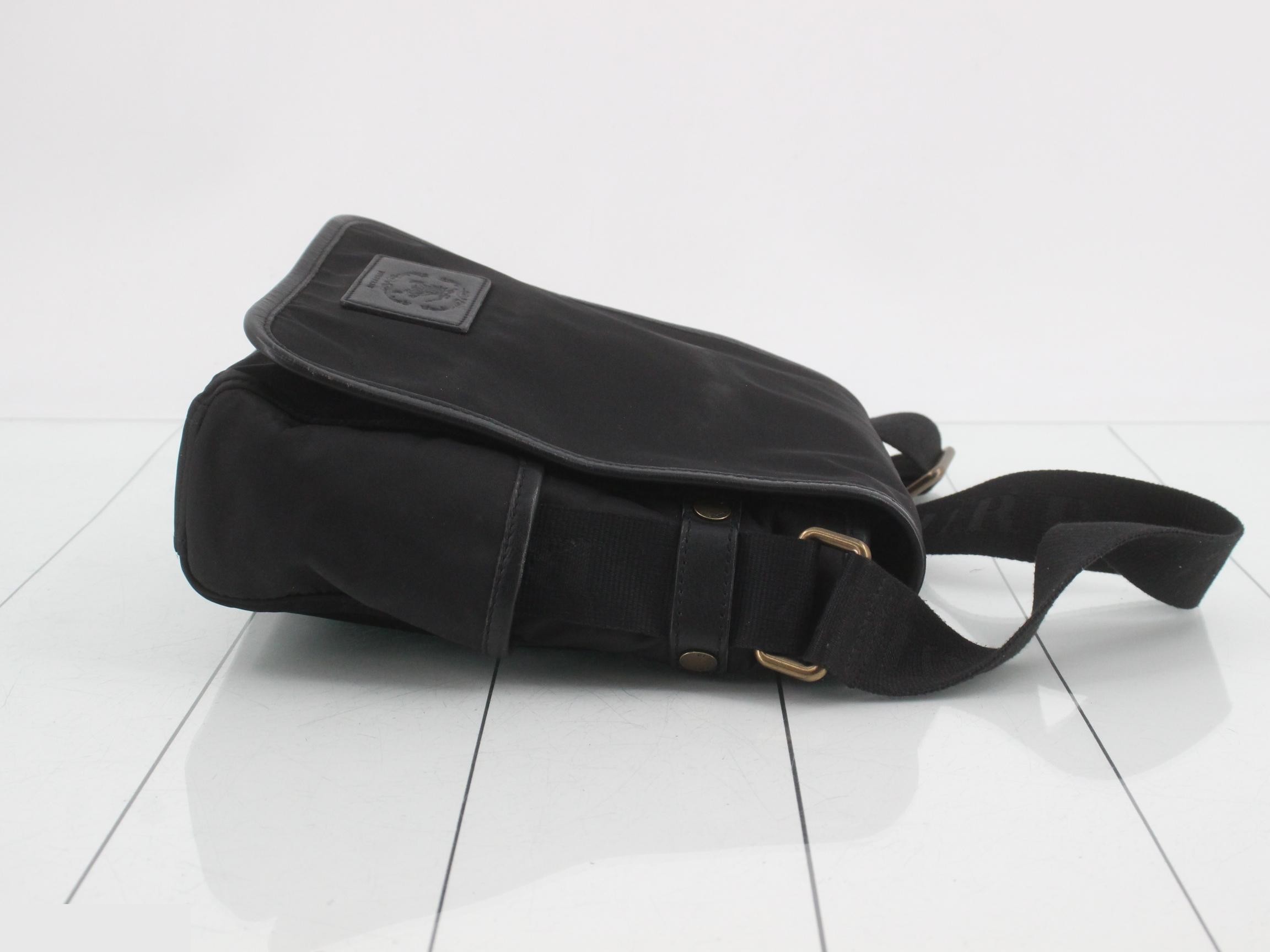 Nylon Shoulder Bag, Black — view 3