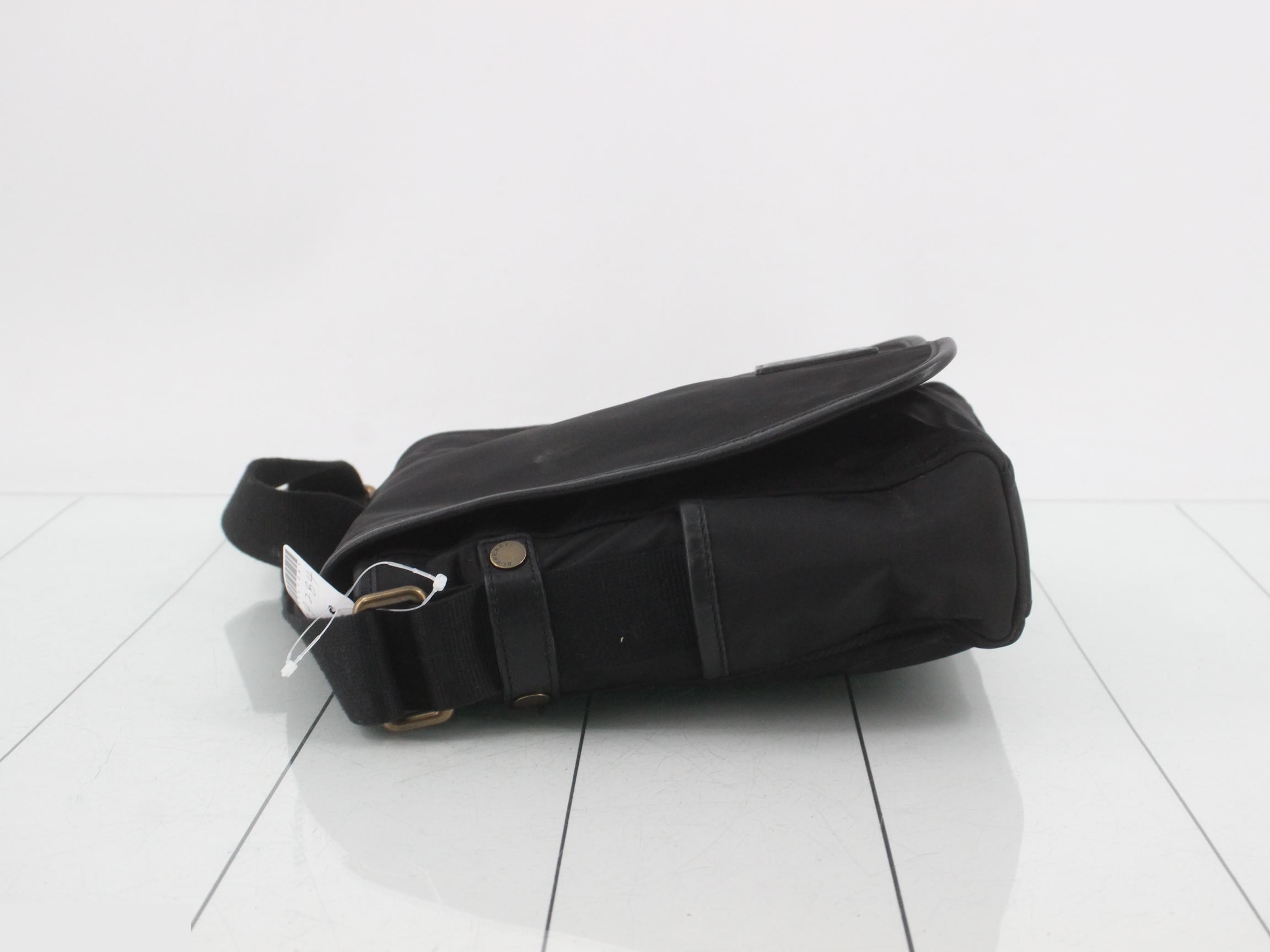 Nylon Shoulder Bag, Black — view 4