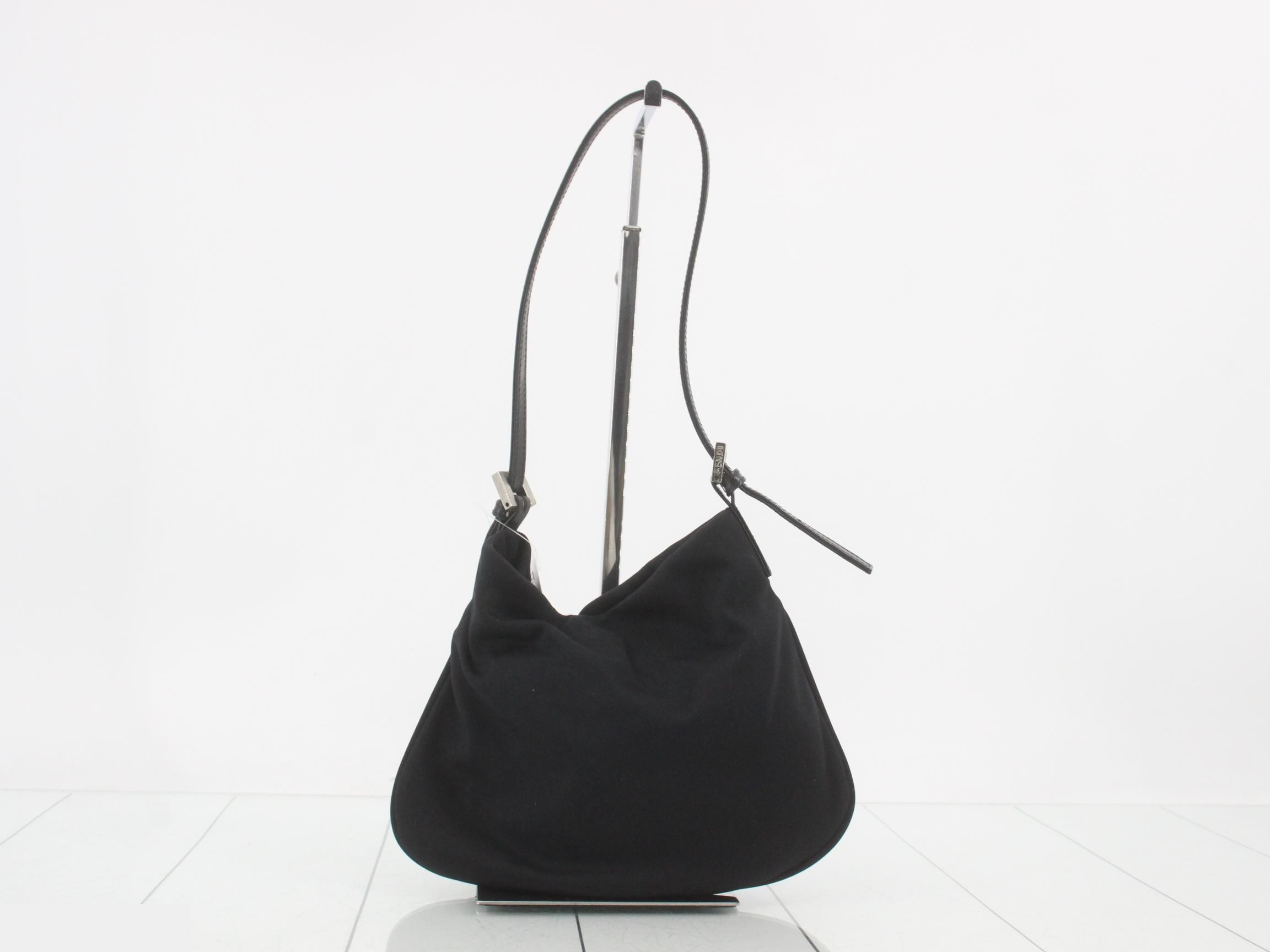 Handbag, nylon and leather, item number 26733 — view 2
