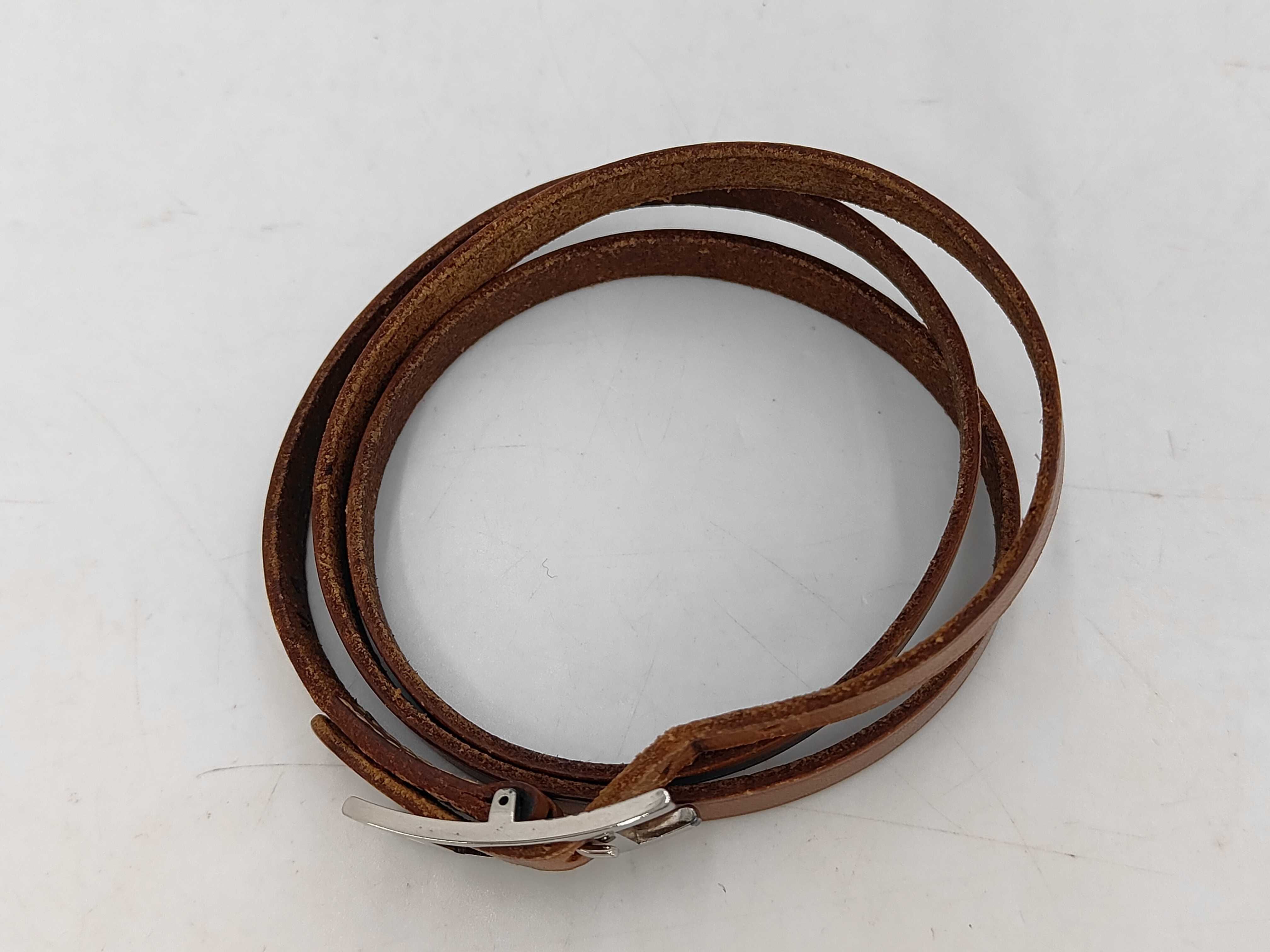 Leather Api 3 Bracelet with H-Buckle, Brown, with Box. (Bracelet/Bangle) — view 2
