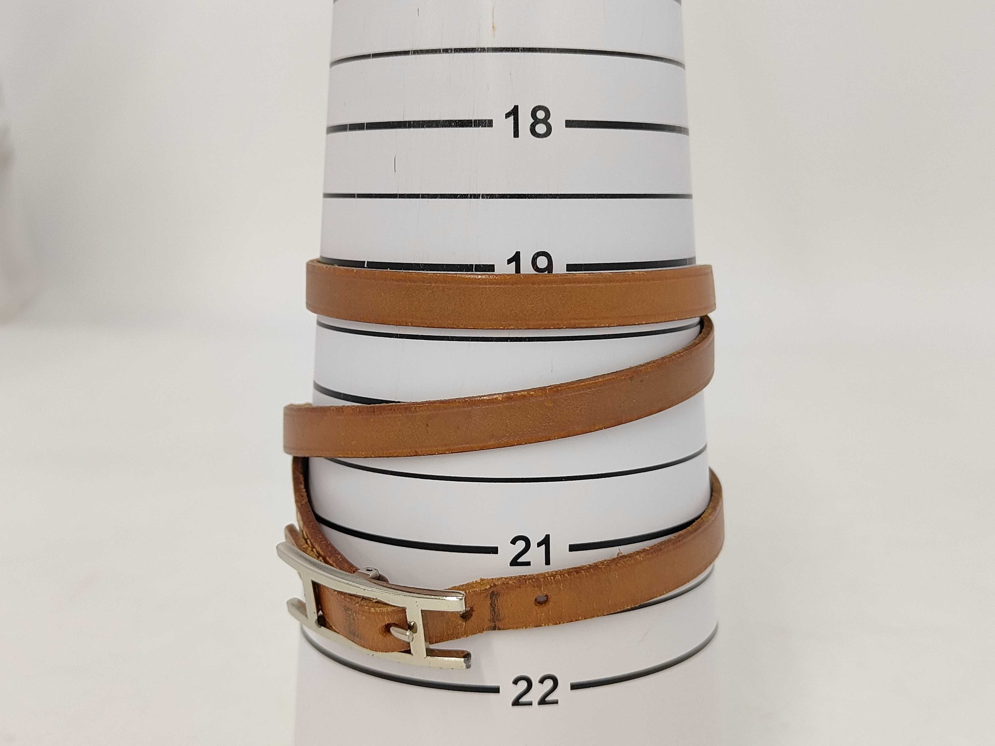 Leather Api 3 Bracelet with H-Buckle, Brown, with Box. (Bracelet/Bangle) — view 6