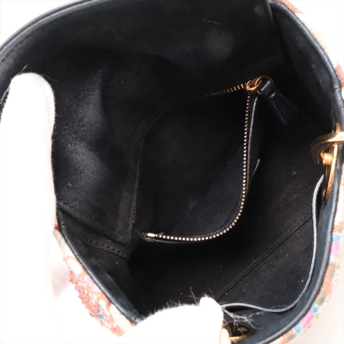 Lady Dior Mini Leather x Beads x Embroidery 2-Way Handbag Multicolor — view 9