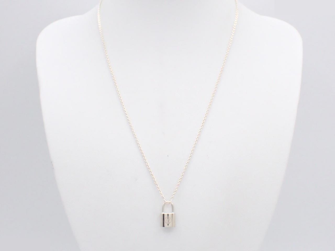 Lockit necklace, 925 sterling silver, 8.4g, chain approximately 48cm. — view 3