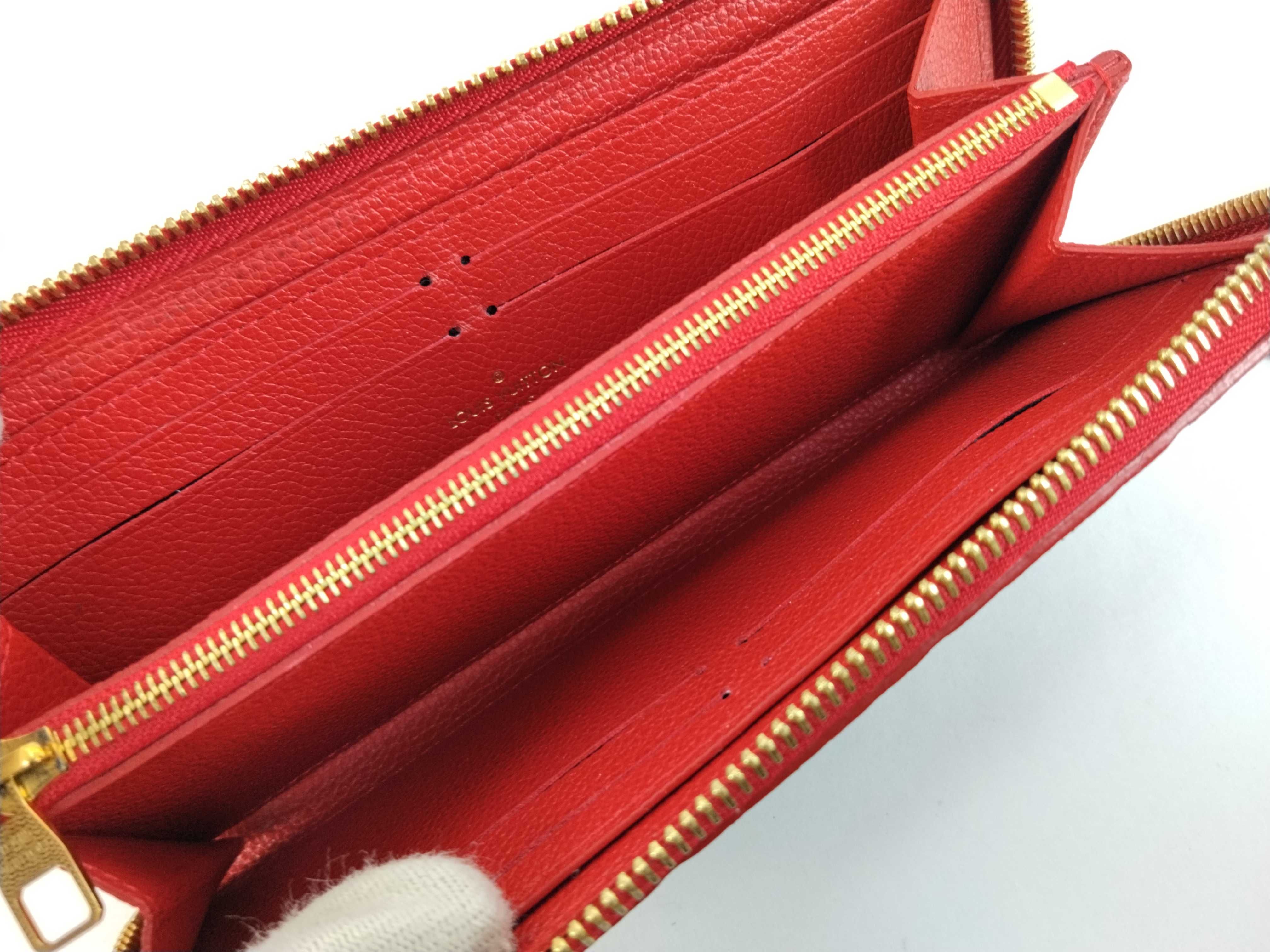 Monogram Empreinte Louis Vuitton Portefeuille Clemence Flower Charm M63920 Wallet — view 13