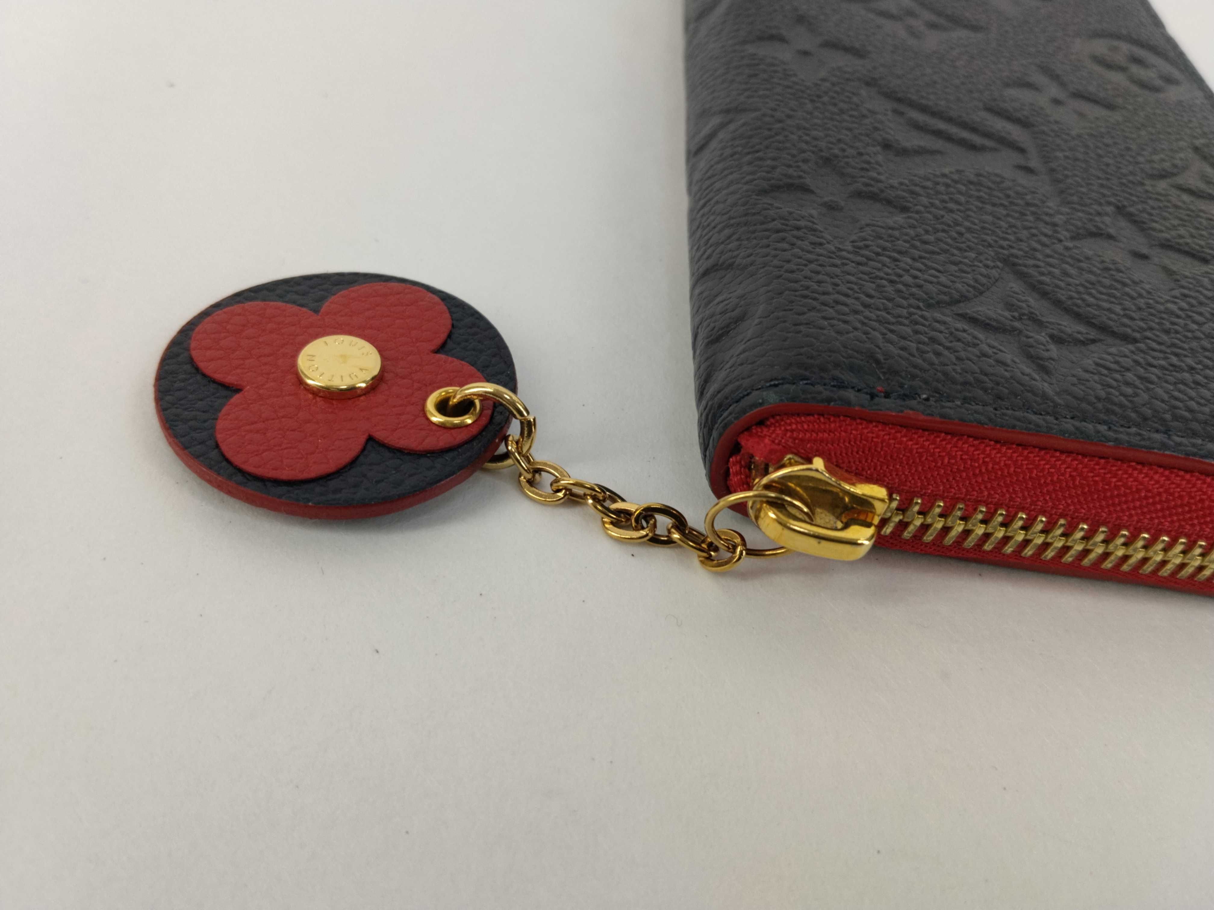 Monogram Empreinte Louis Vuitton Portefeuille Clemence Flower Charm M63920 Wallet — view 6