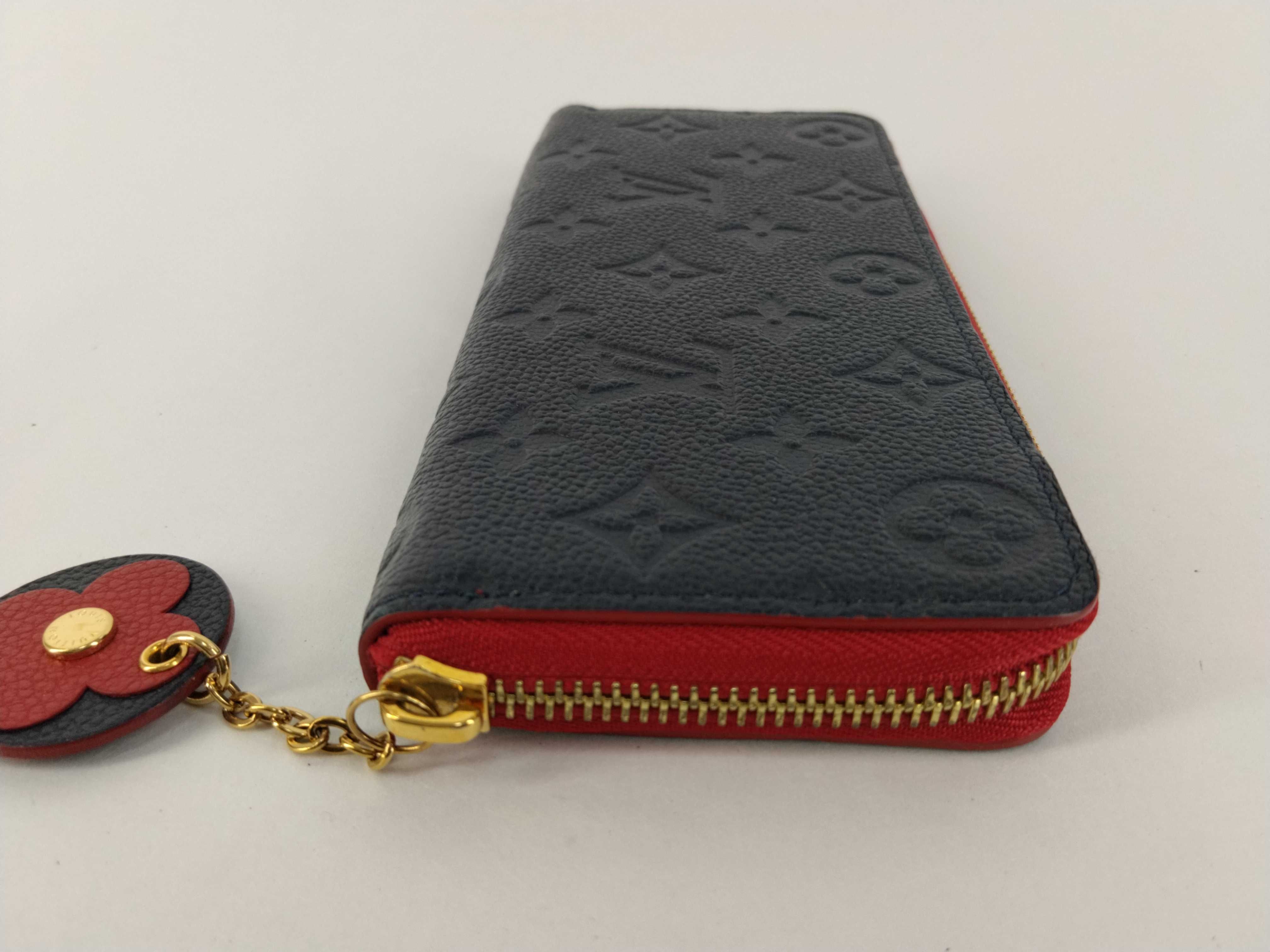 Monogram Empreinte Louis Vuitton Portefeuille Clemence Flower Charm M63920 Wallet — view 7
