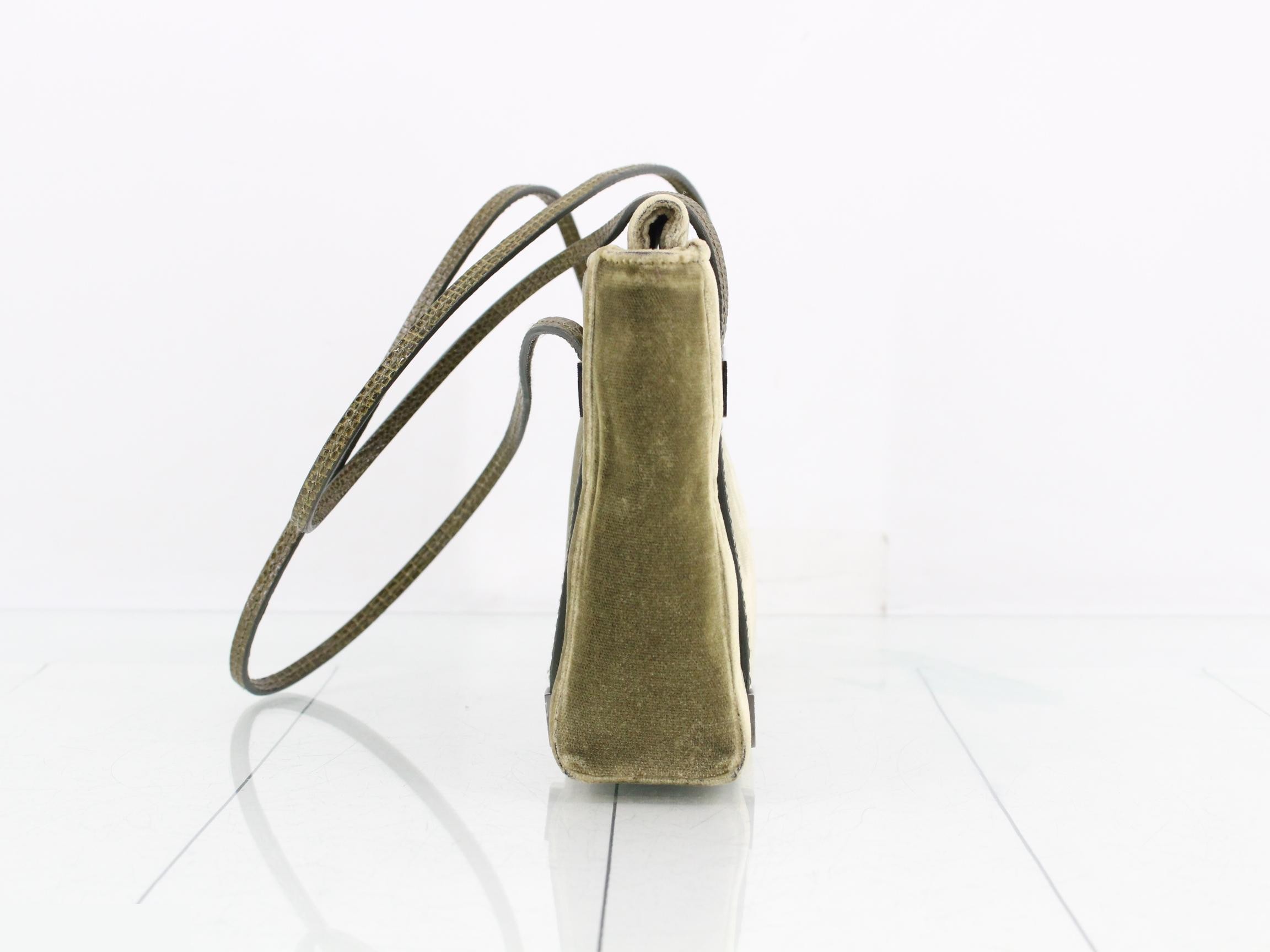 Velour Python One-Shoulder Bag — view 3