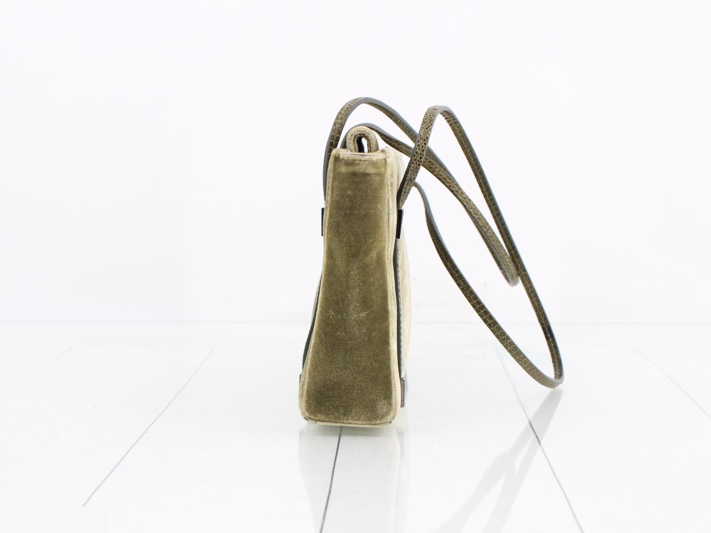 Velour Python One-Shoulder Bag — view 4