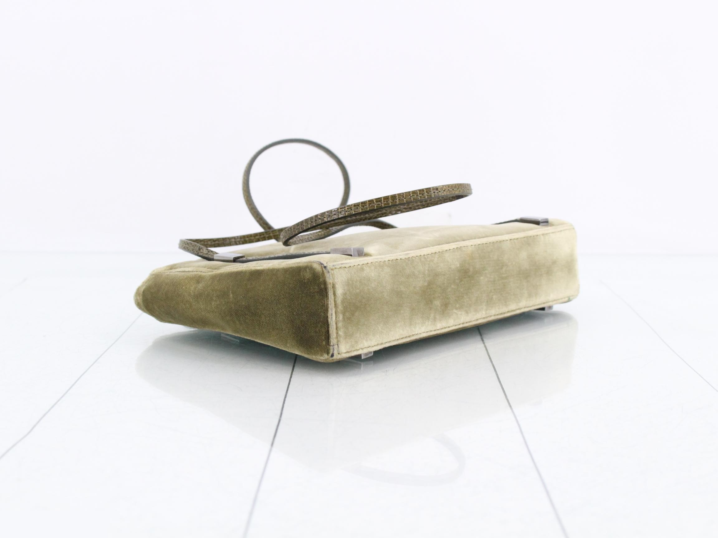 Velour Python One-Shoulder Bag — view 5