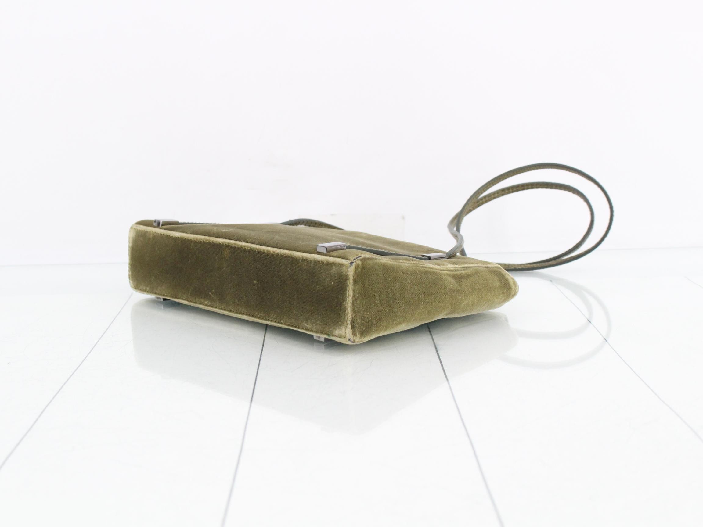Velour Python One-Shoulder Bag — view 6