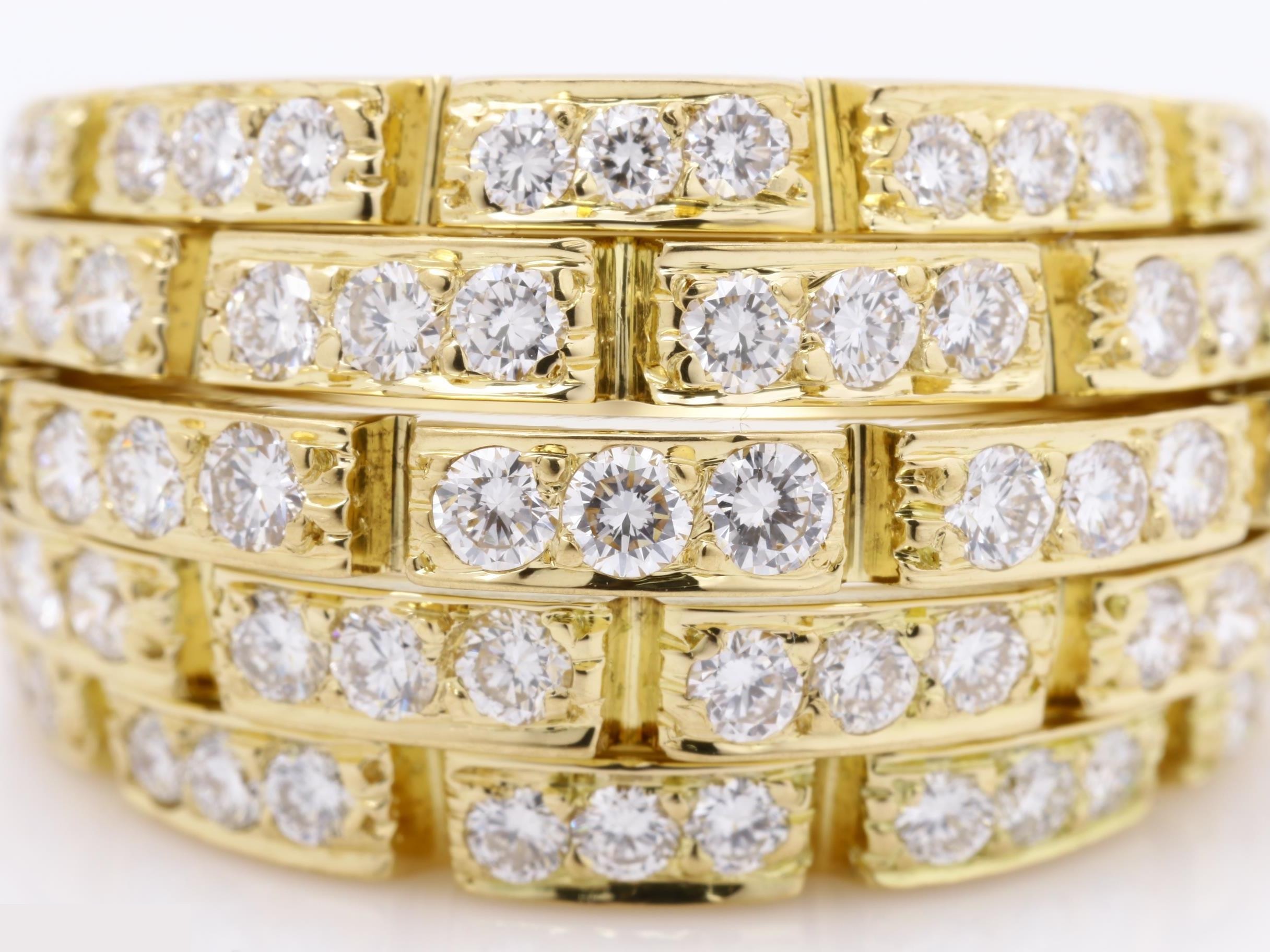 Oriane Ring, Diamond Ring, K18YG, 12.9g, Size #51 — view 2