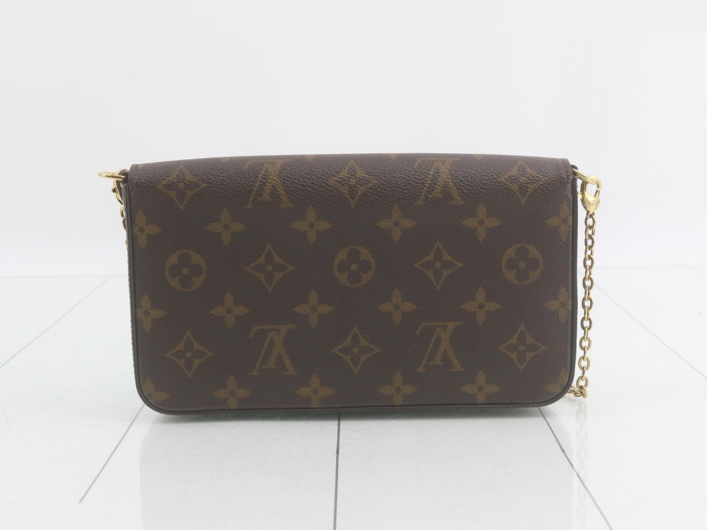 Monogram Pochette Felicie Fuchsia Shoulder Bag with Case — view 2