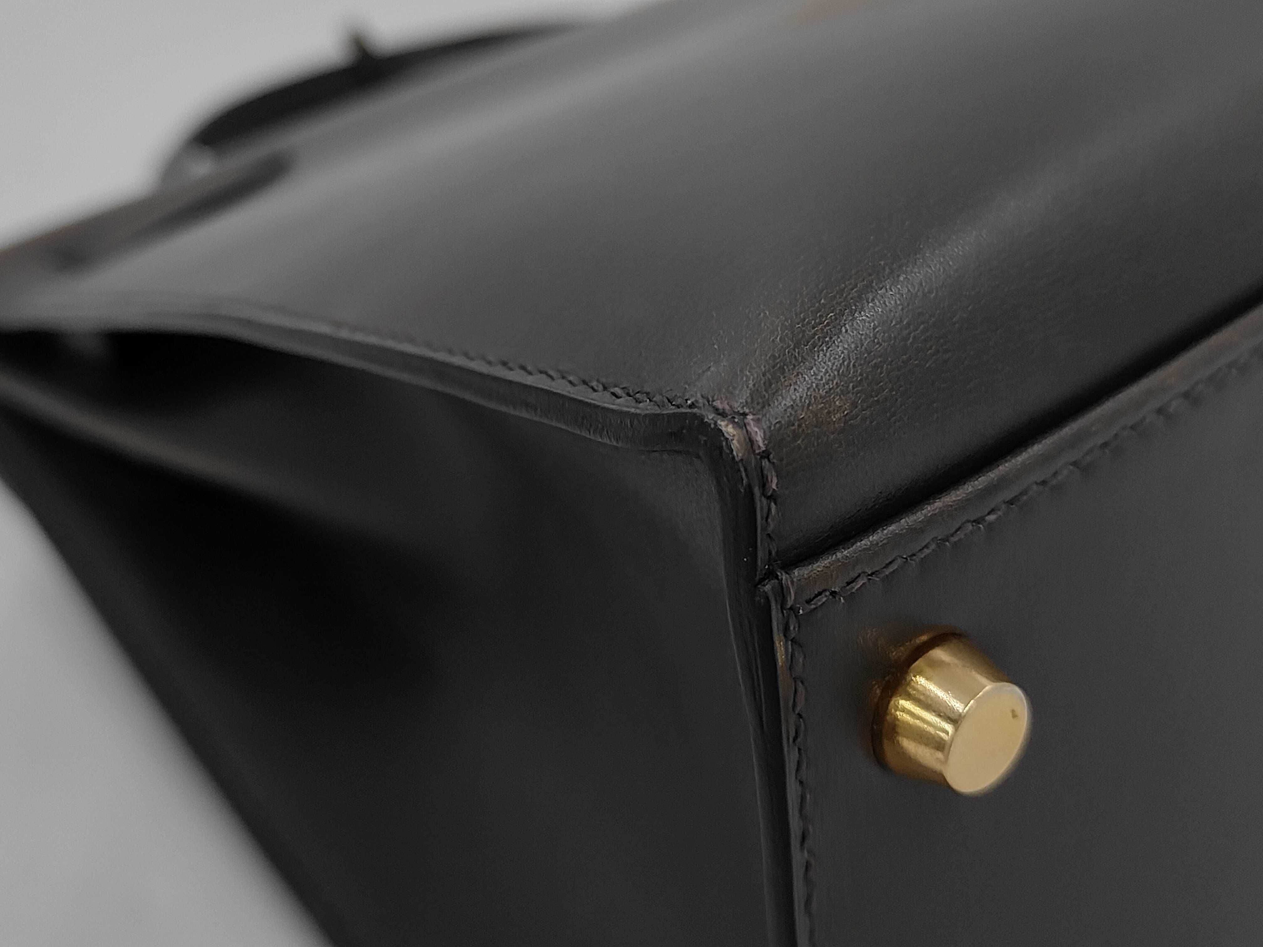 Kelly Gold Hardware Box Brown Handbag — view 3