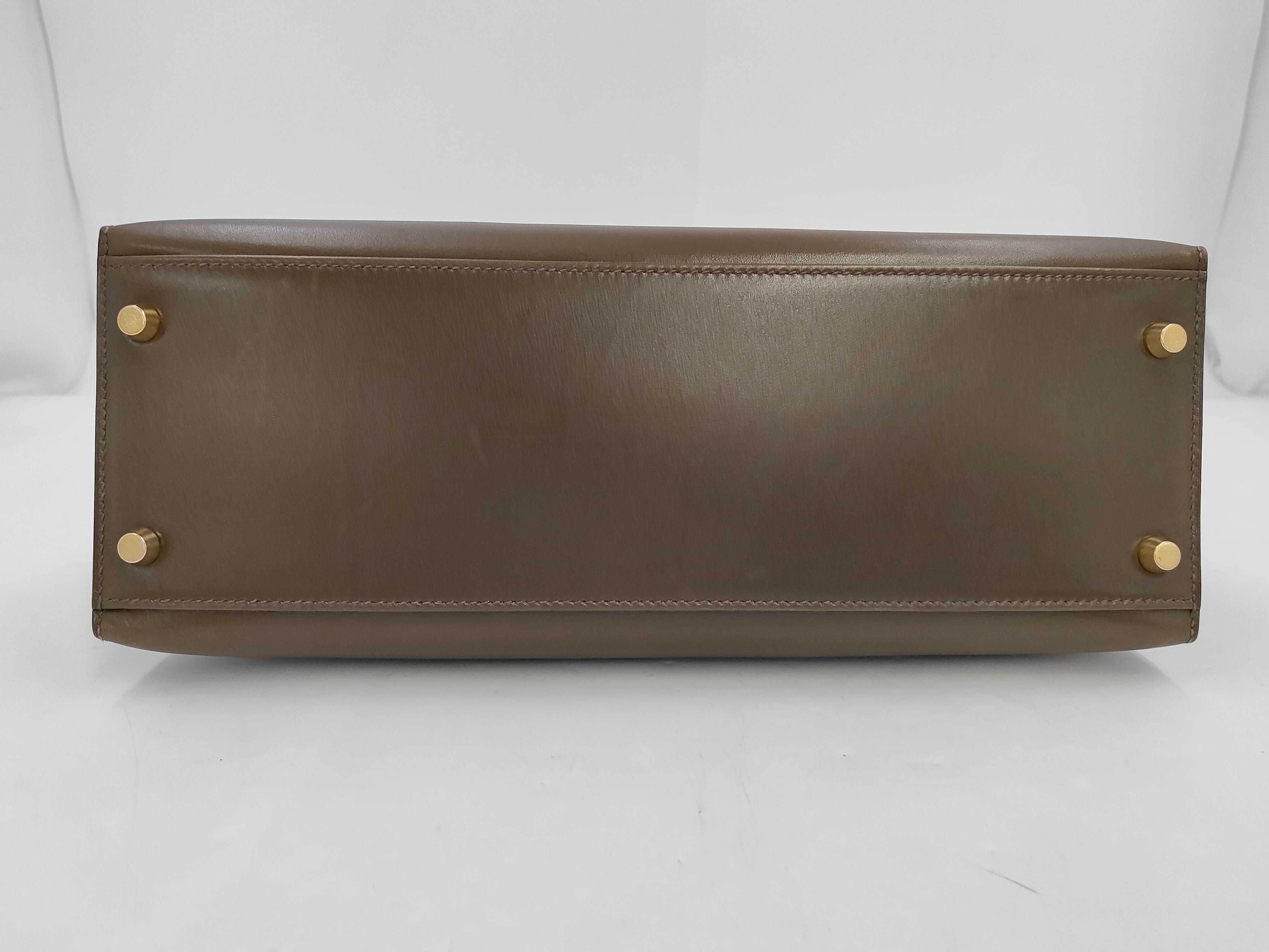 Kelly Gold Hardware Box Brown Handbag — view 4