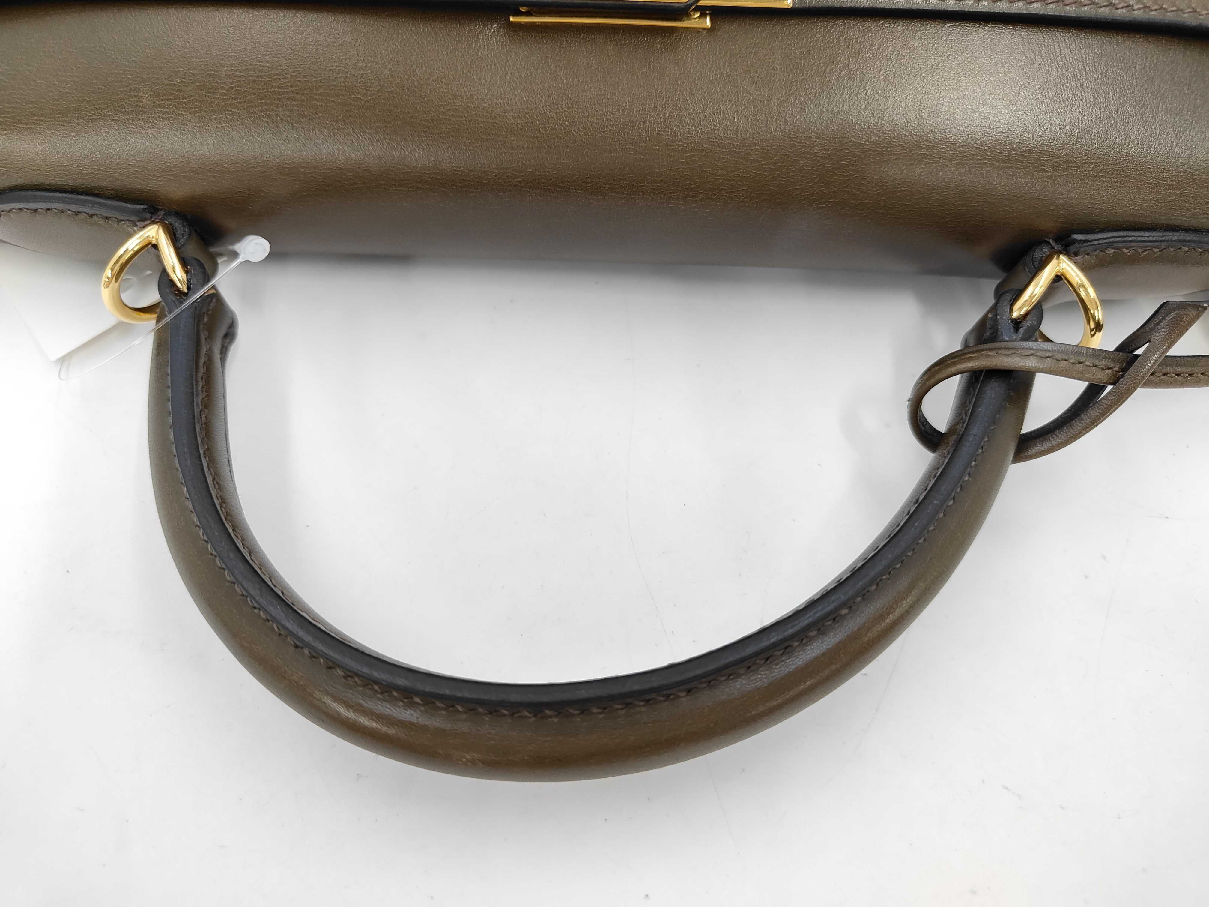 Kelly Gold Hardware Box Brown Handbag — view 5