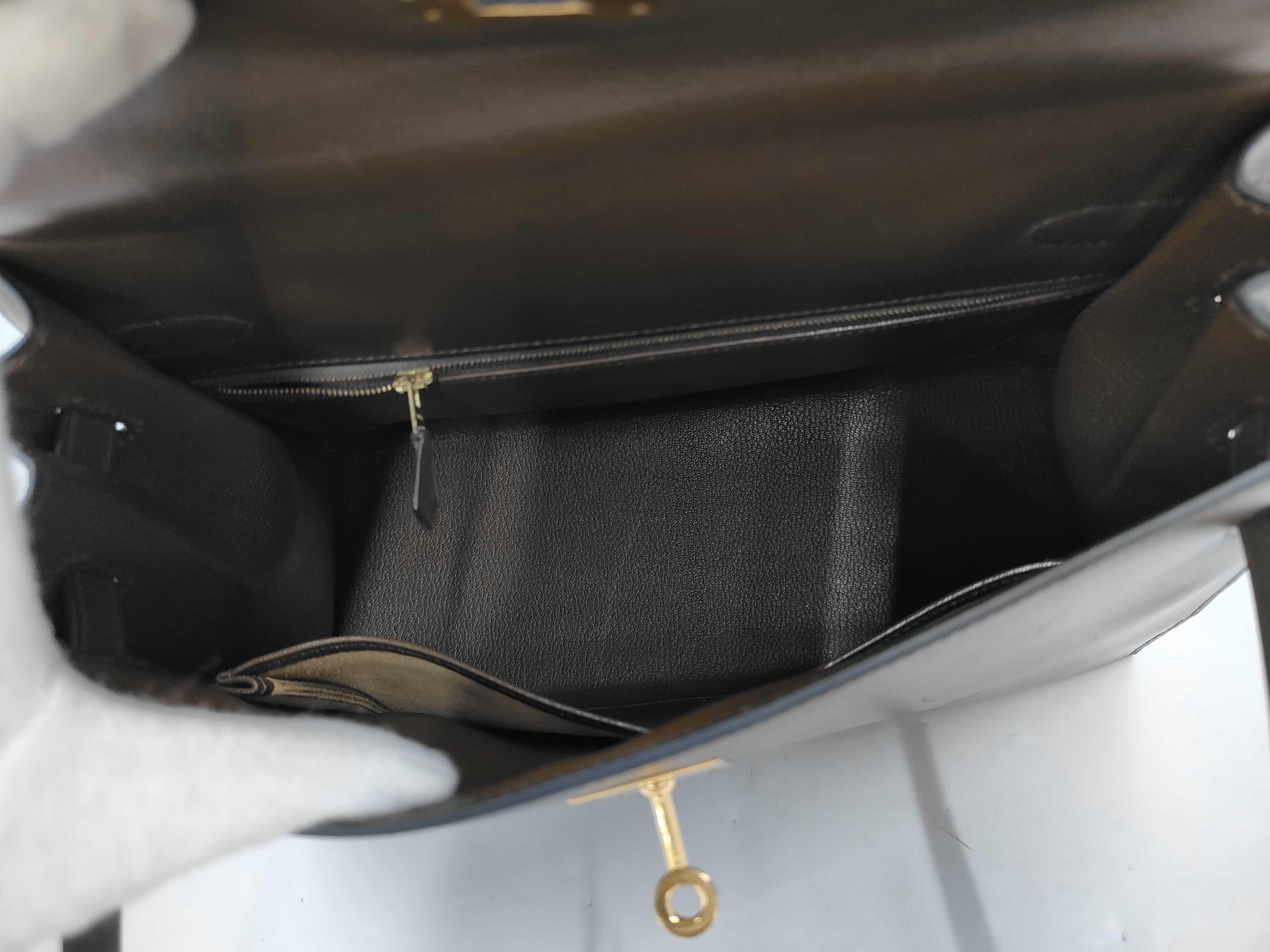 Kelly Gold Hardware Box Brown Handbag — view 6
