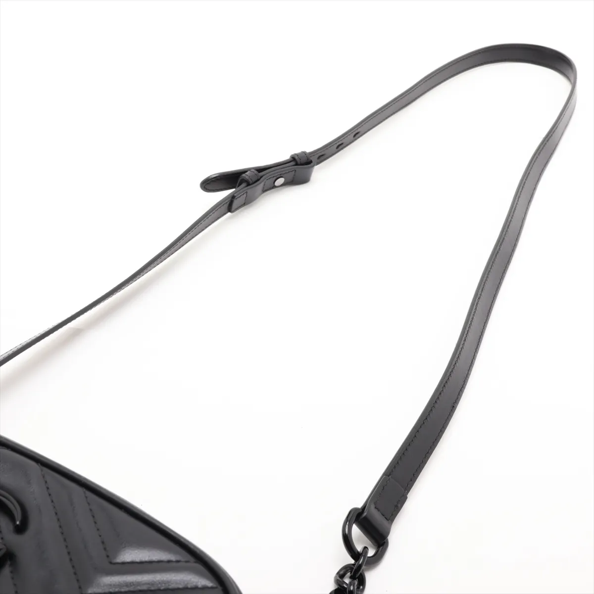 GG Marmont Leather Chain Shoulder Bag, Black, 447632 — view 5