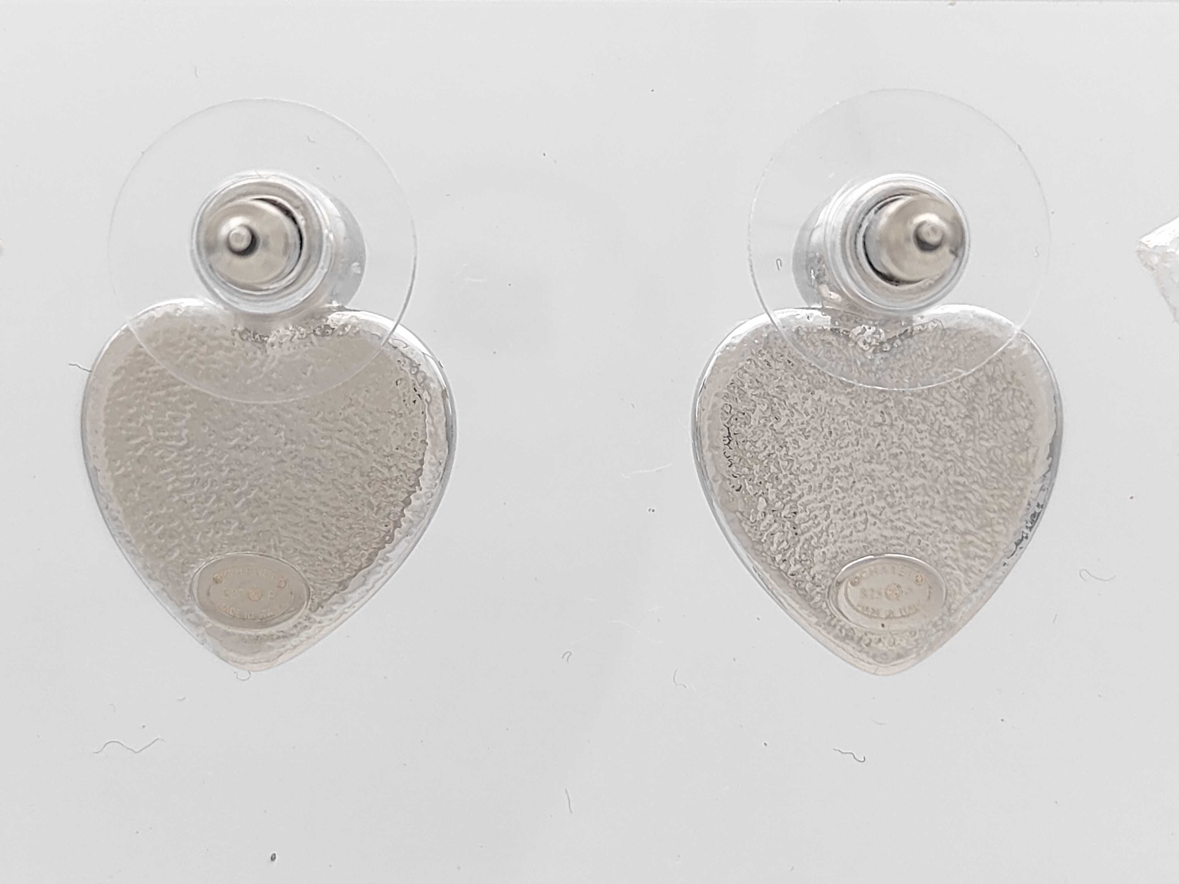 Heart Rhinestone Blue B25P GP Earrings — view 2