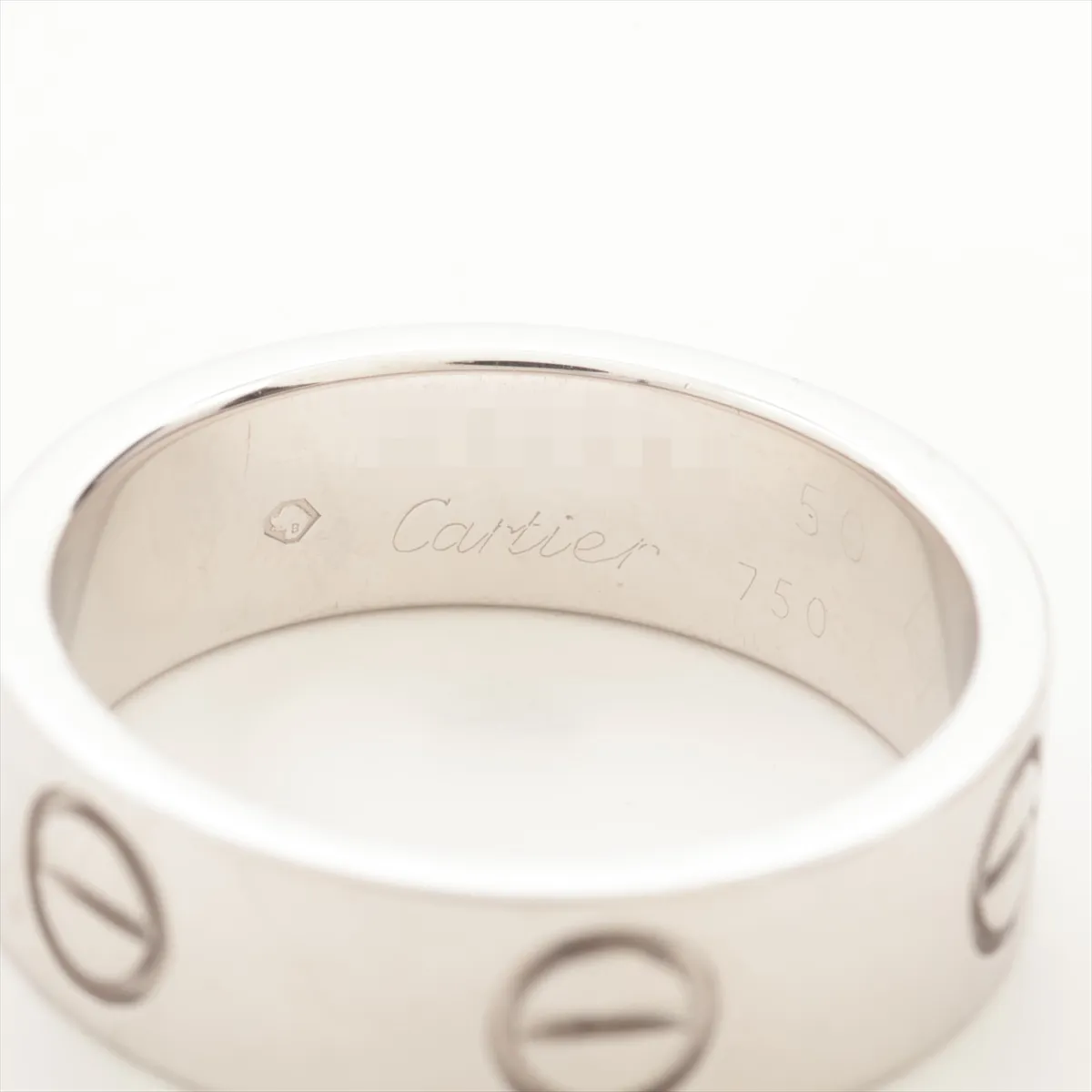 Love Ring 750 (WG) 6.6g Size 50 H50986 Metal wear — view 3