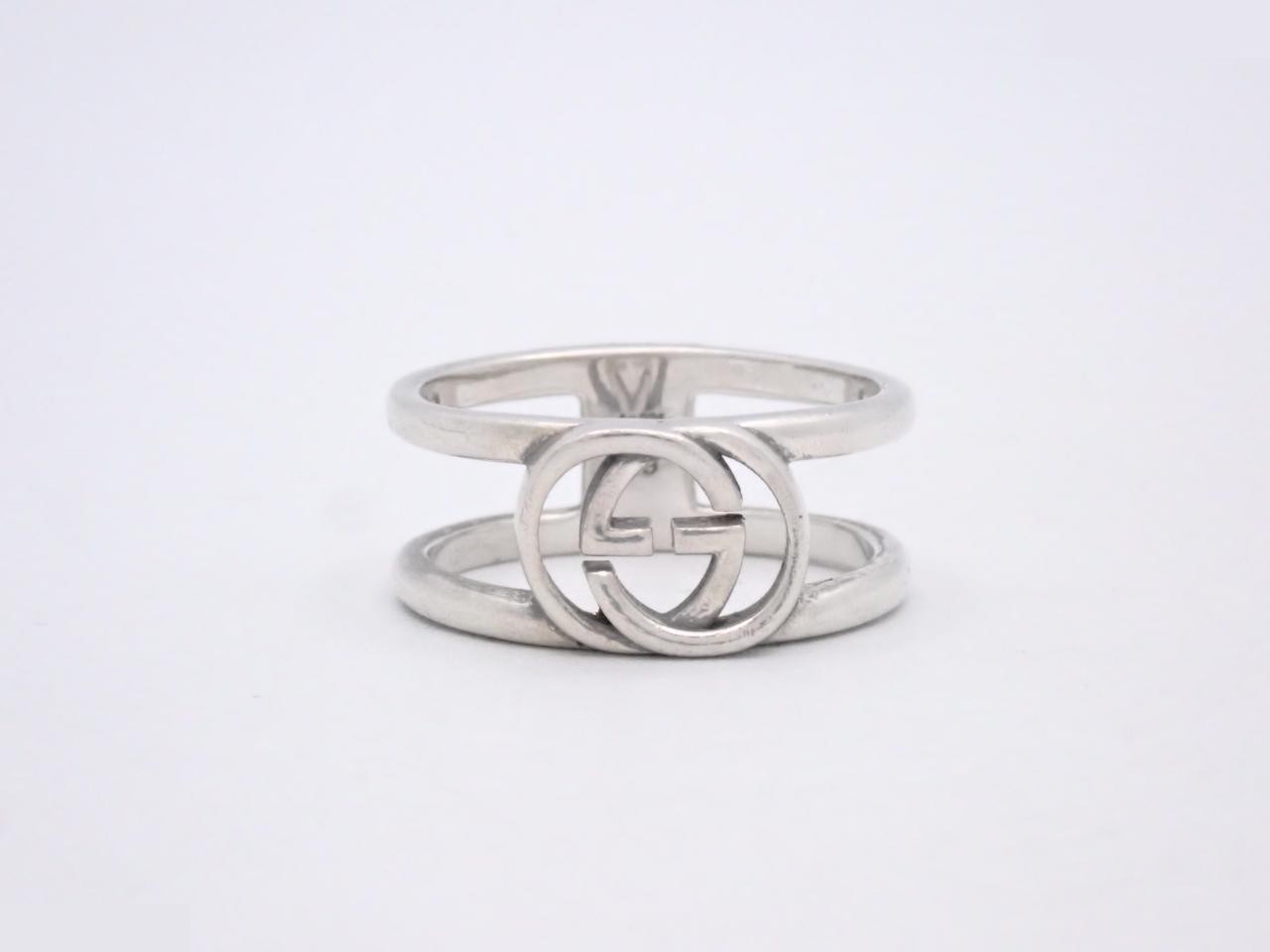 Interlocking G Silver Ring, Total Weight: Approx. 5g