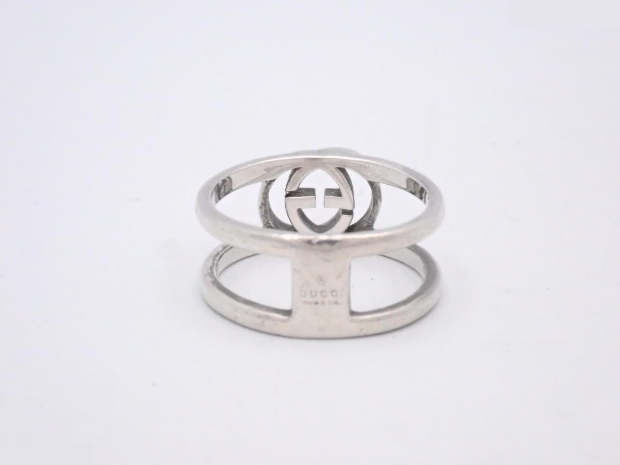 Interlocking G Silver Ring, Total Weight: Approx. 5g — view 2