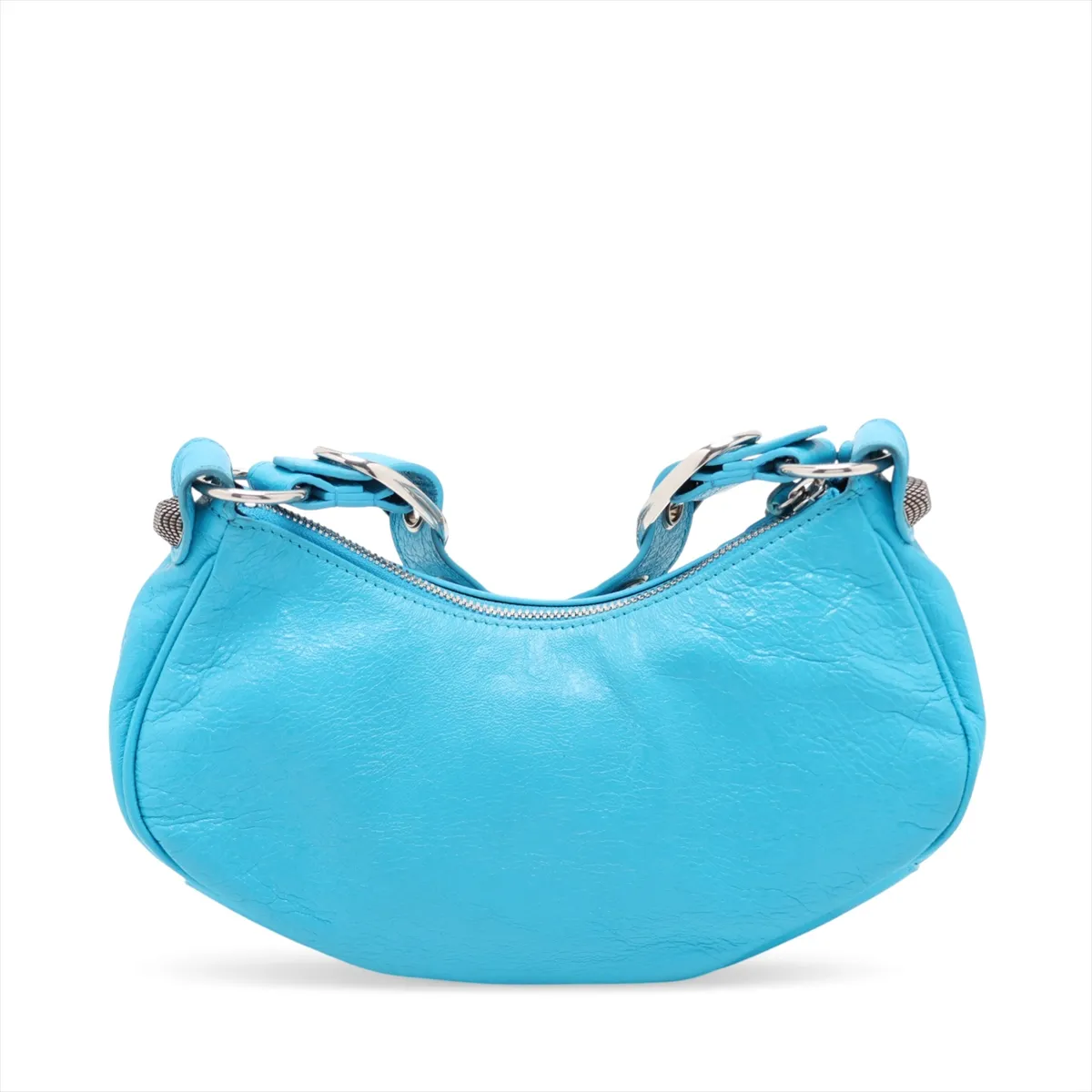 Lucagol XS Leather Shoulder Bag, Blue, 671309 — view 2