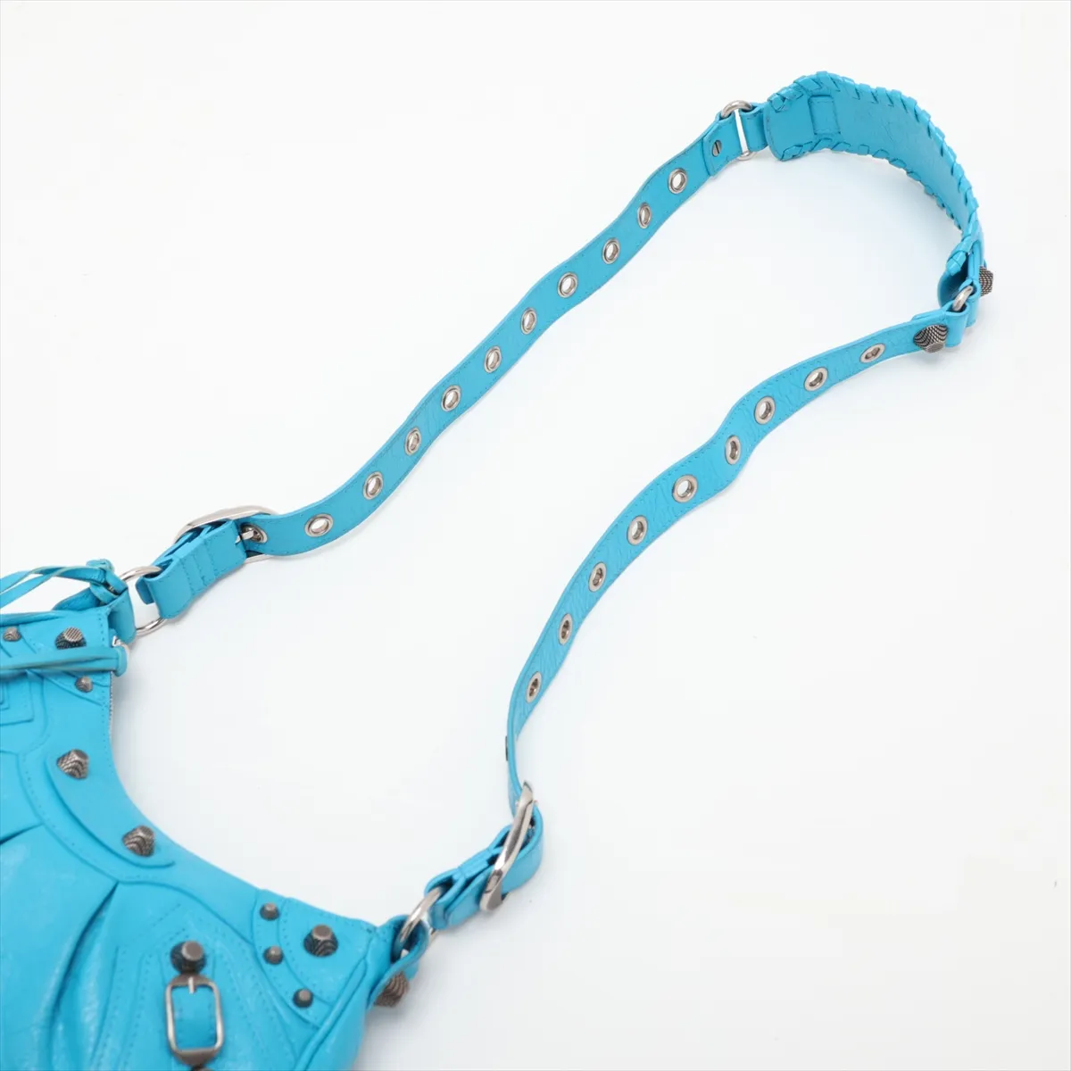 Lucagol XS Leather Shoulder Bag, Blue, 671309 — view 5