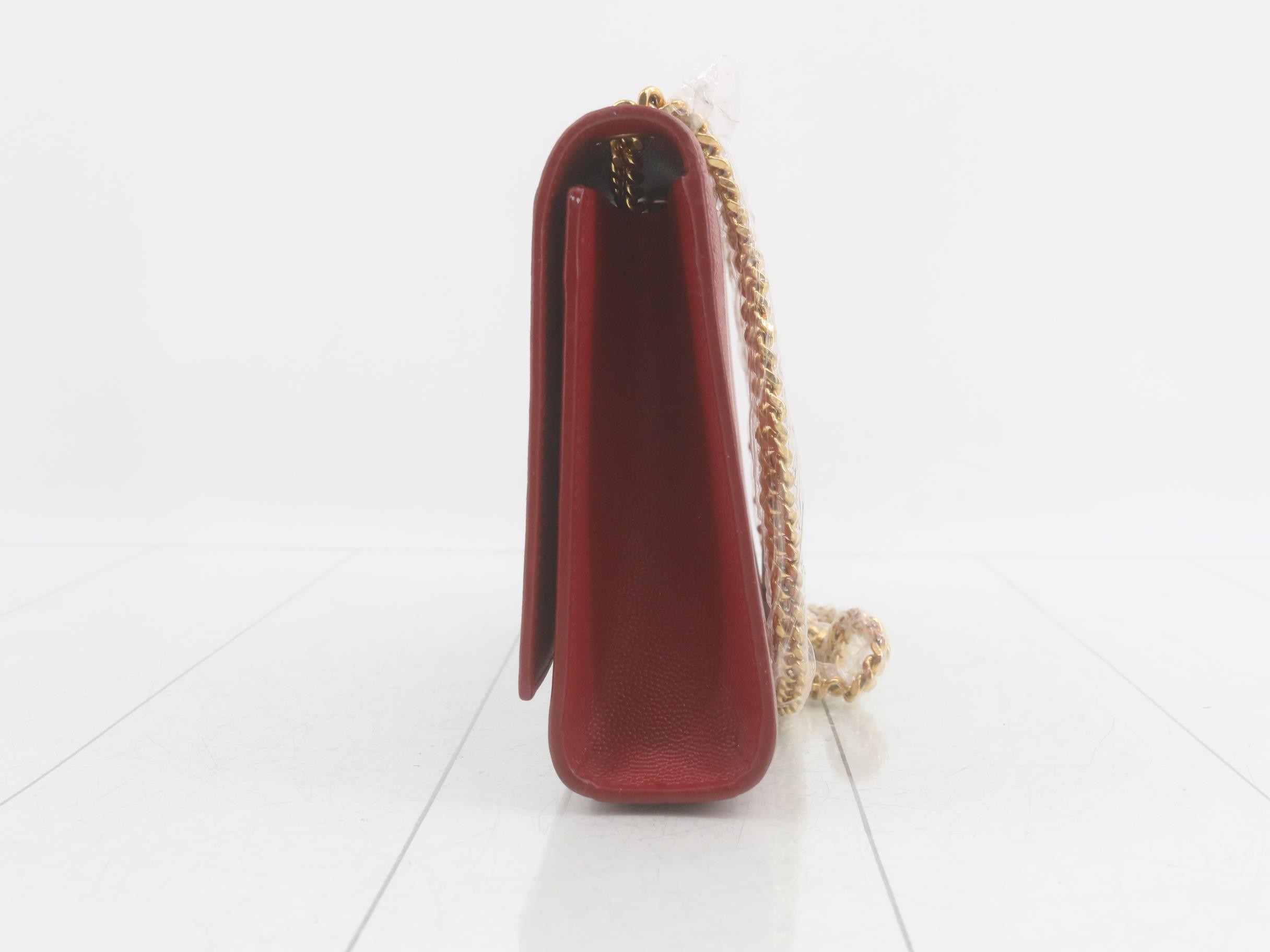 chain shoulder bag, red — view 3