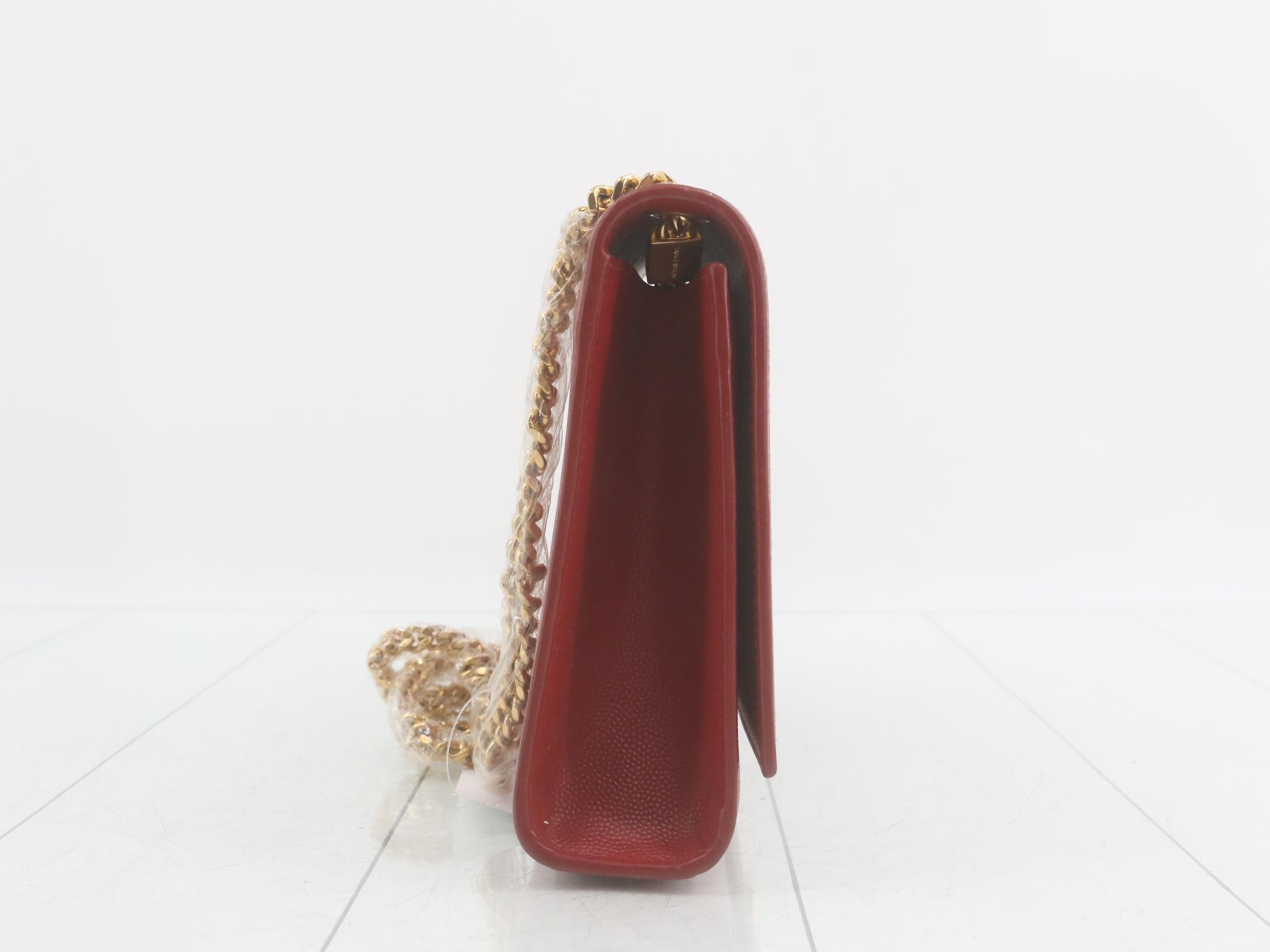 chain shoulder bag, red — view 4