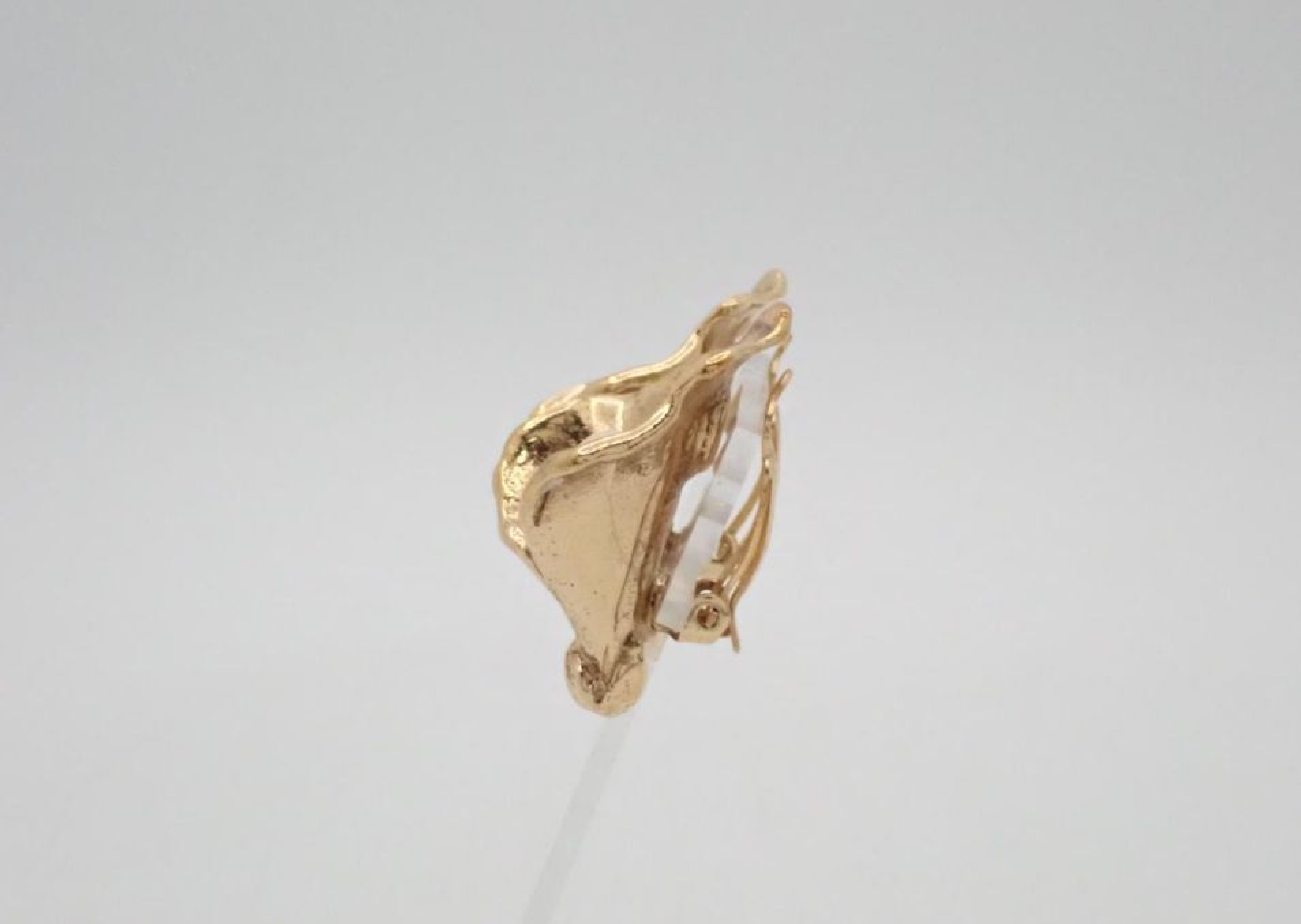 pearl gold earrings — view 3