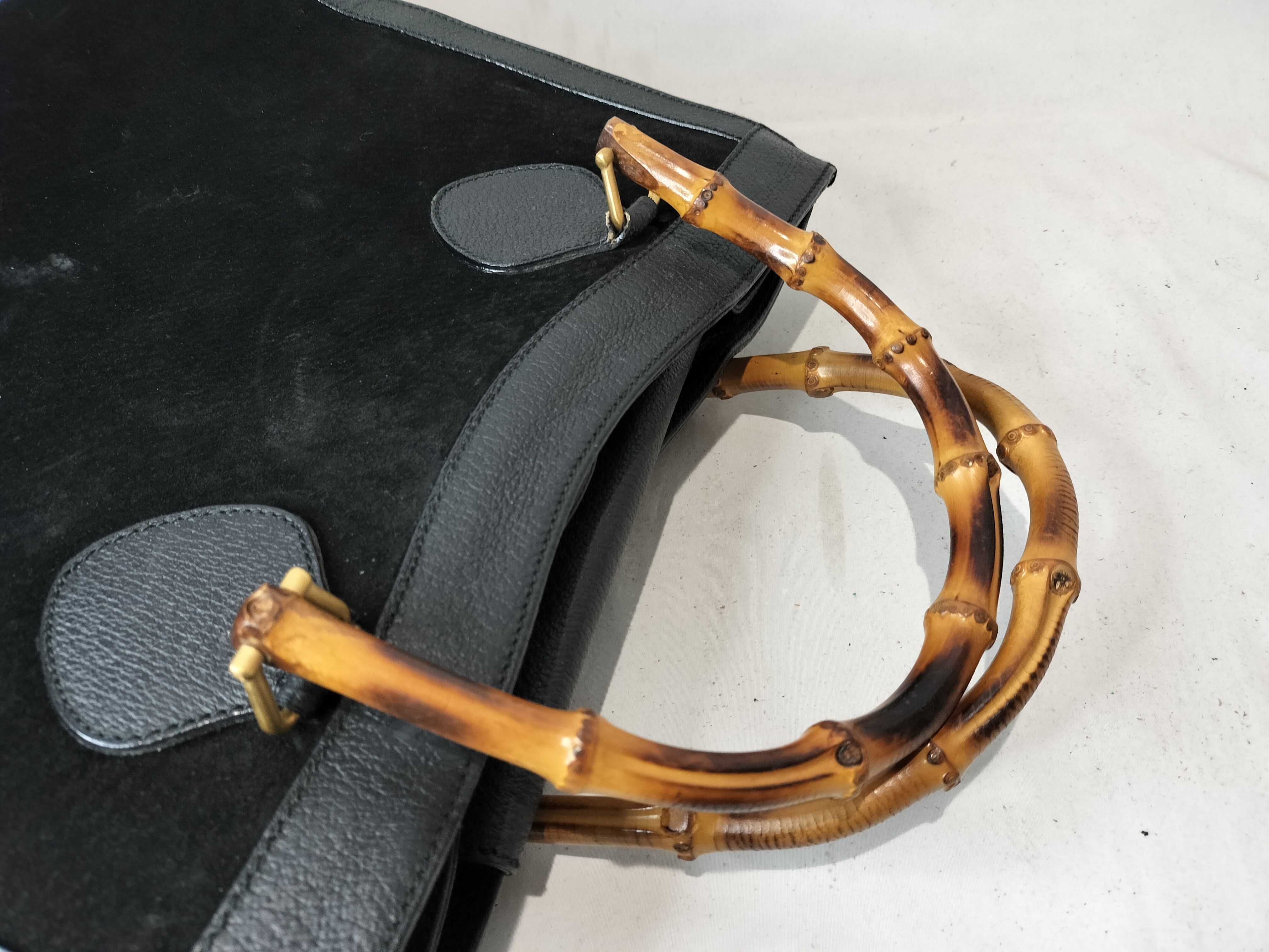 Bamboo Suede Leather Handbag — view 3