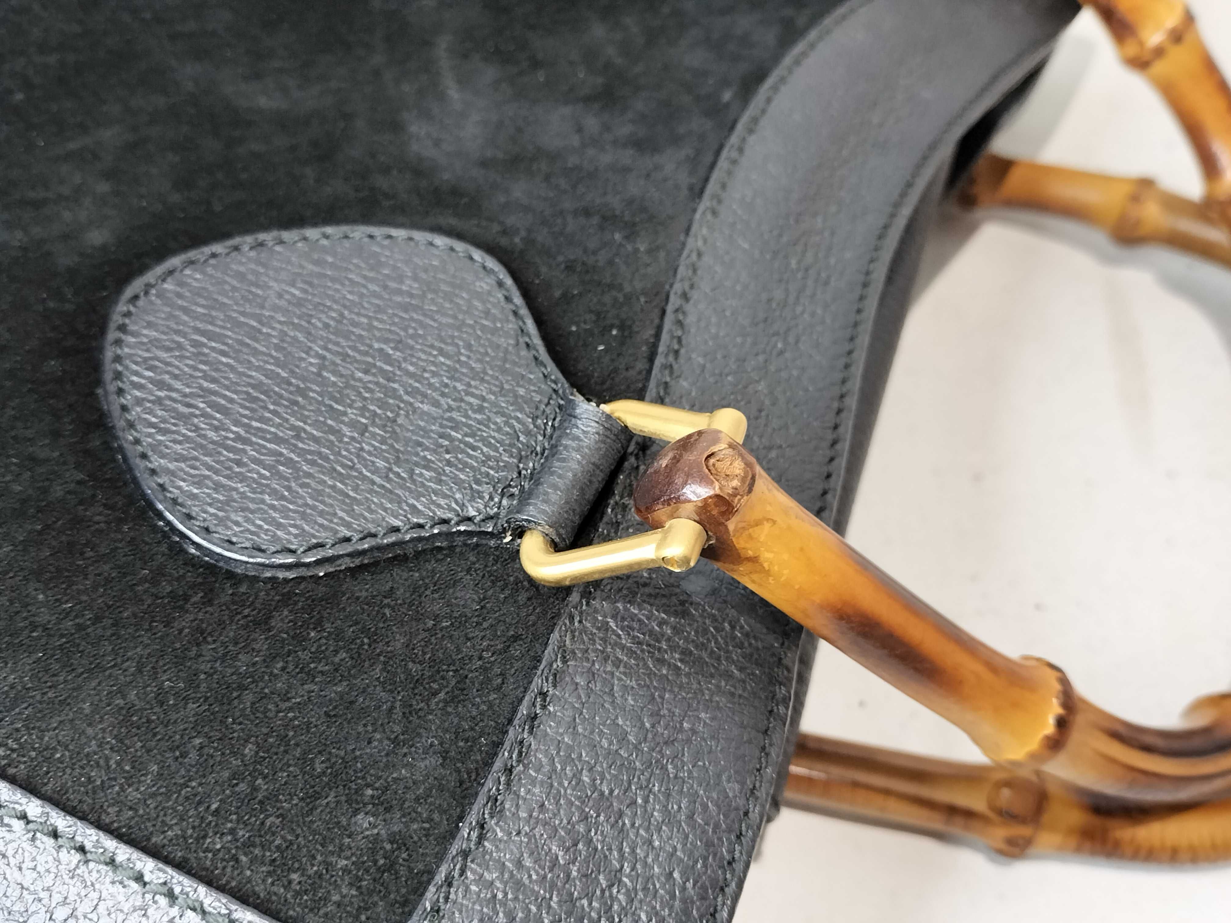 Bamboo Suede Leather Handbag — view 5