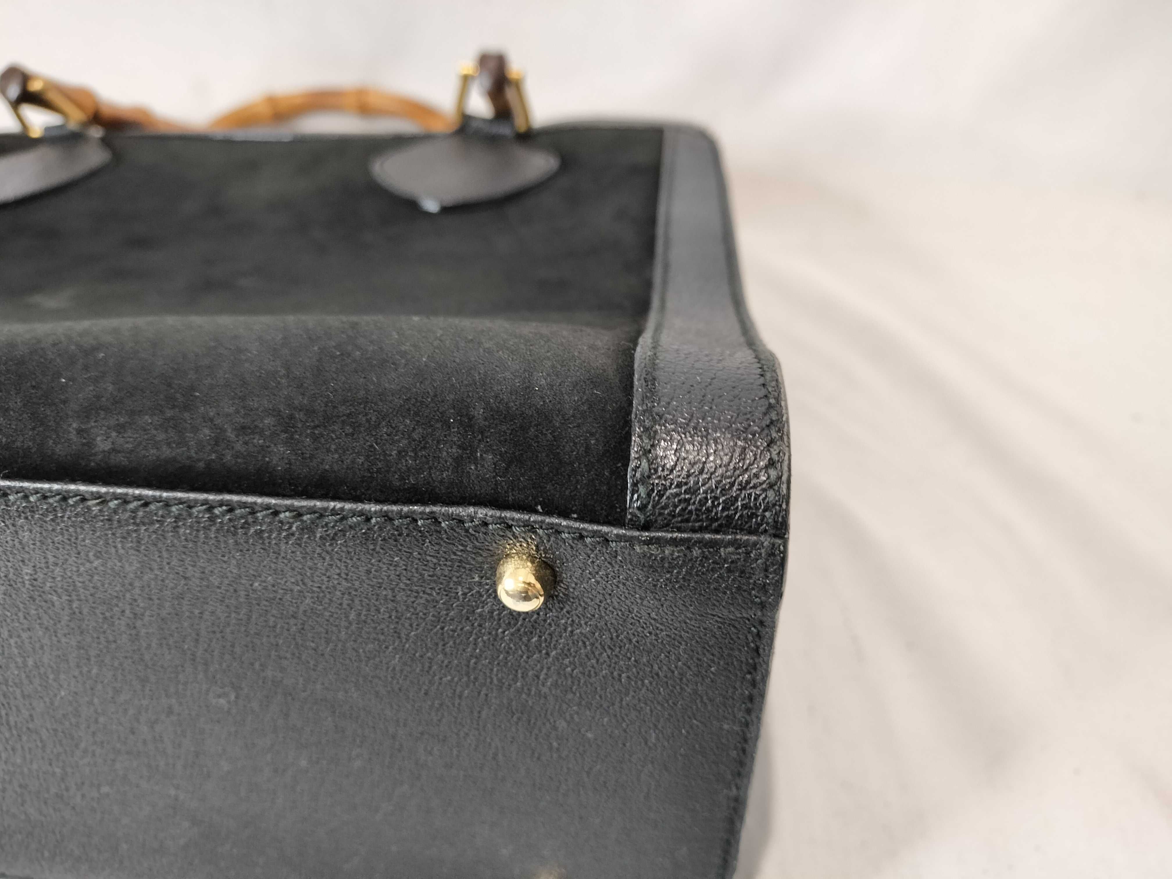 Bamboo Suede Leather Handbag — view 6