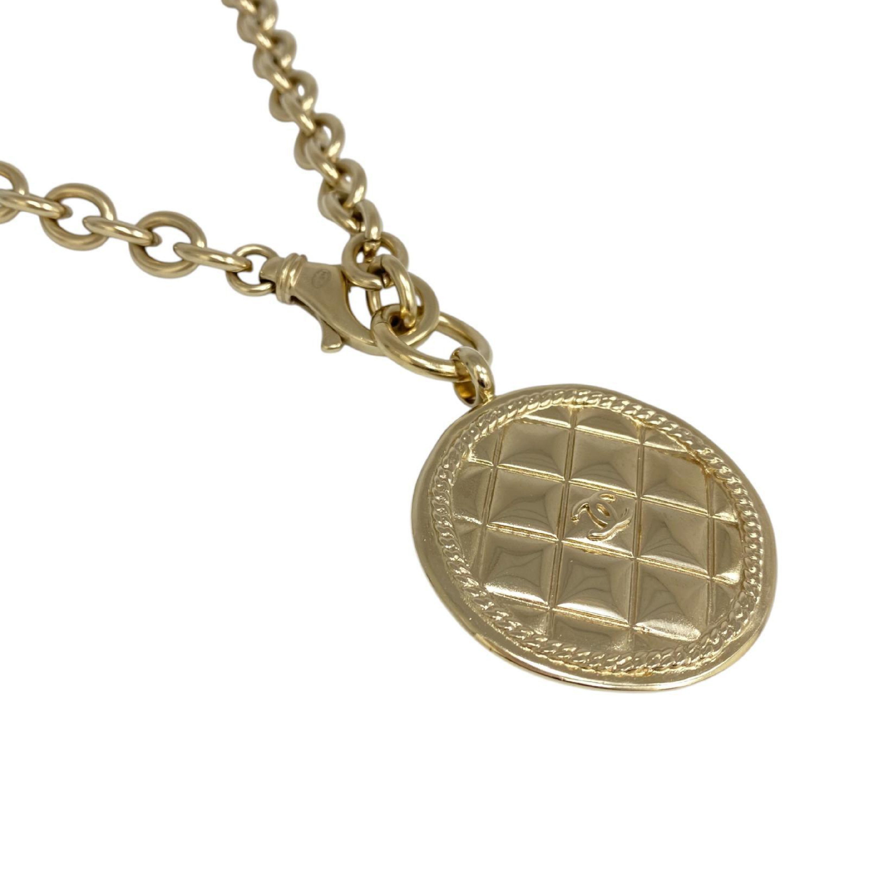 【*Shipped from: Hong Kong*】CHANEL Gold-colored Metal Coin Necklace B15 K Necklace — view 3
