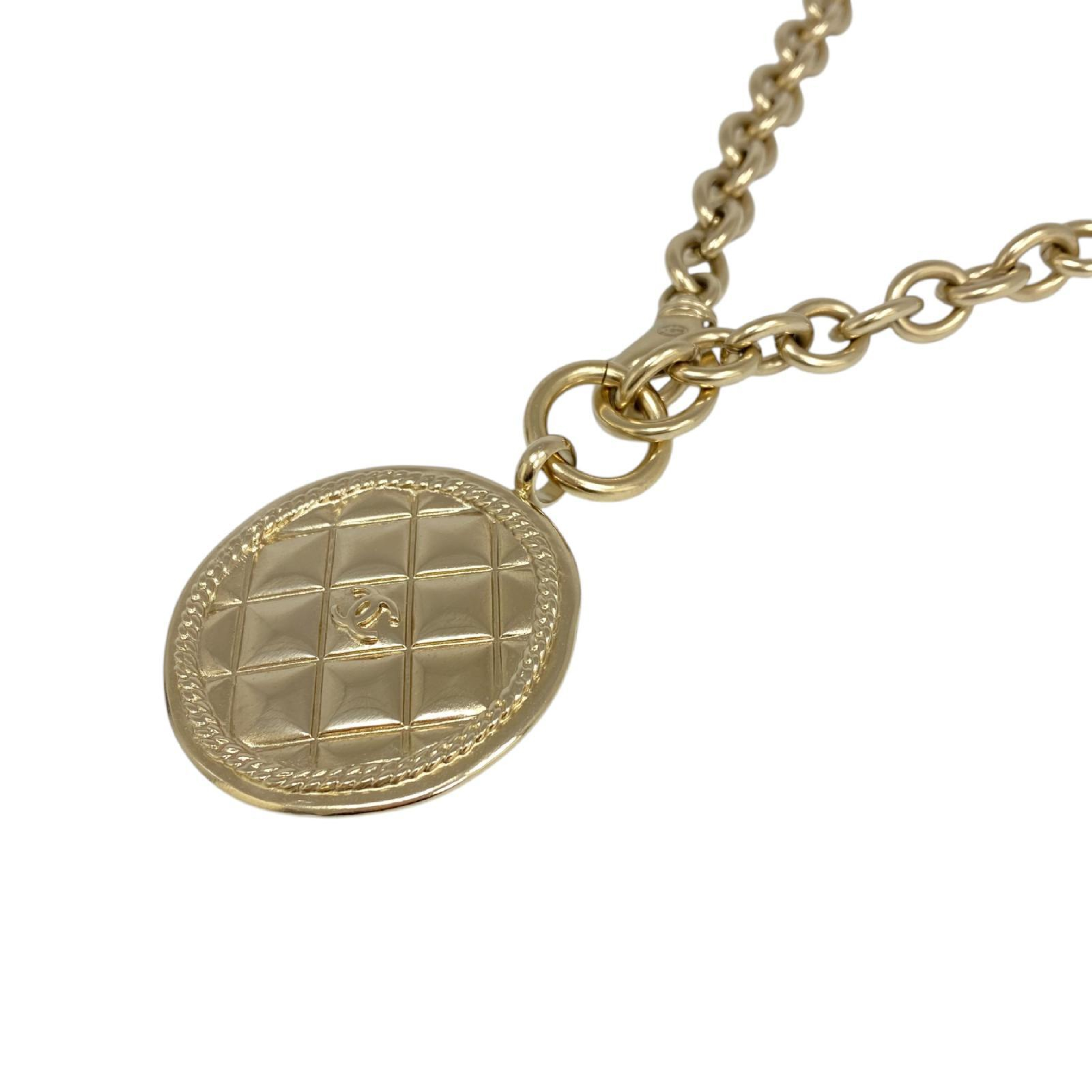 【*Shipped from: Hong Kong*】CHANEL Gold-colored Metal Coin Necklace B15 K Necklace — view 4