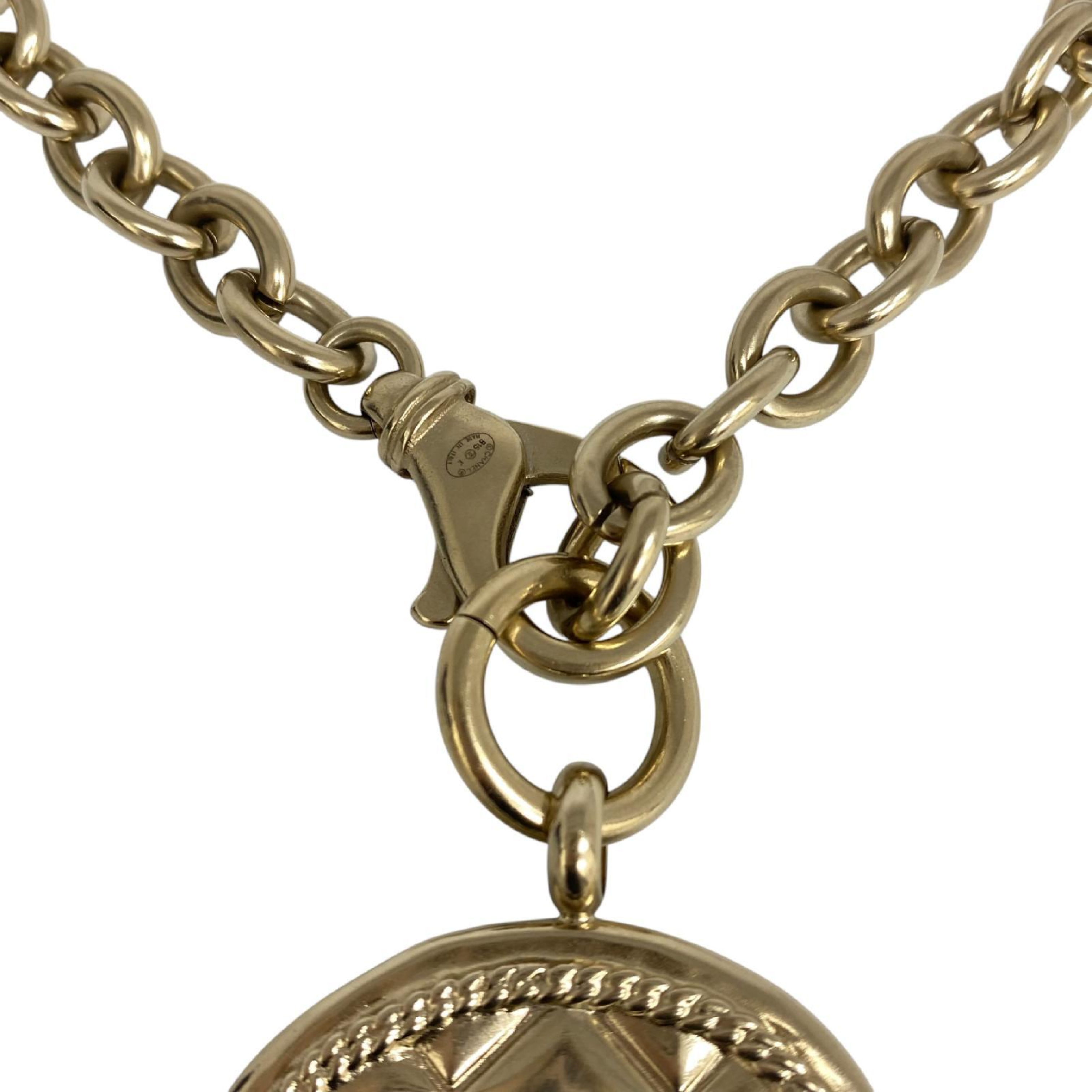 【*Shipped from: Hong Kong*】CHANEL Gold-colored Metal Coin Necklace B15 K Necklace — view 8
