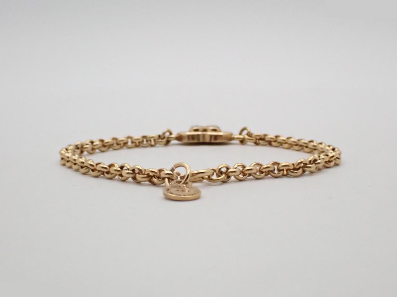 heart rhinestone gold bracelet, wrist circumference approximately 20cm — view 2