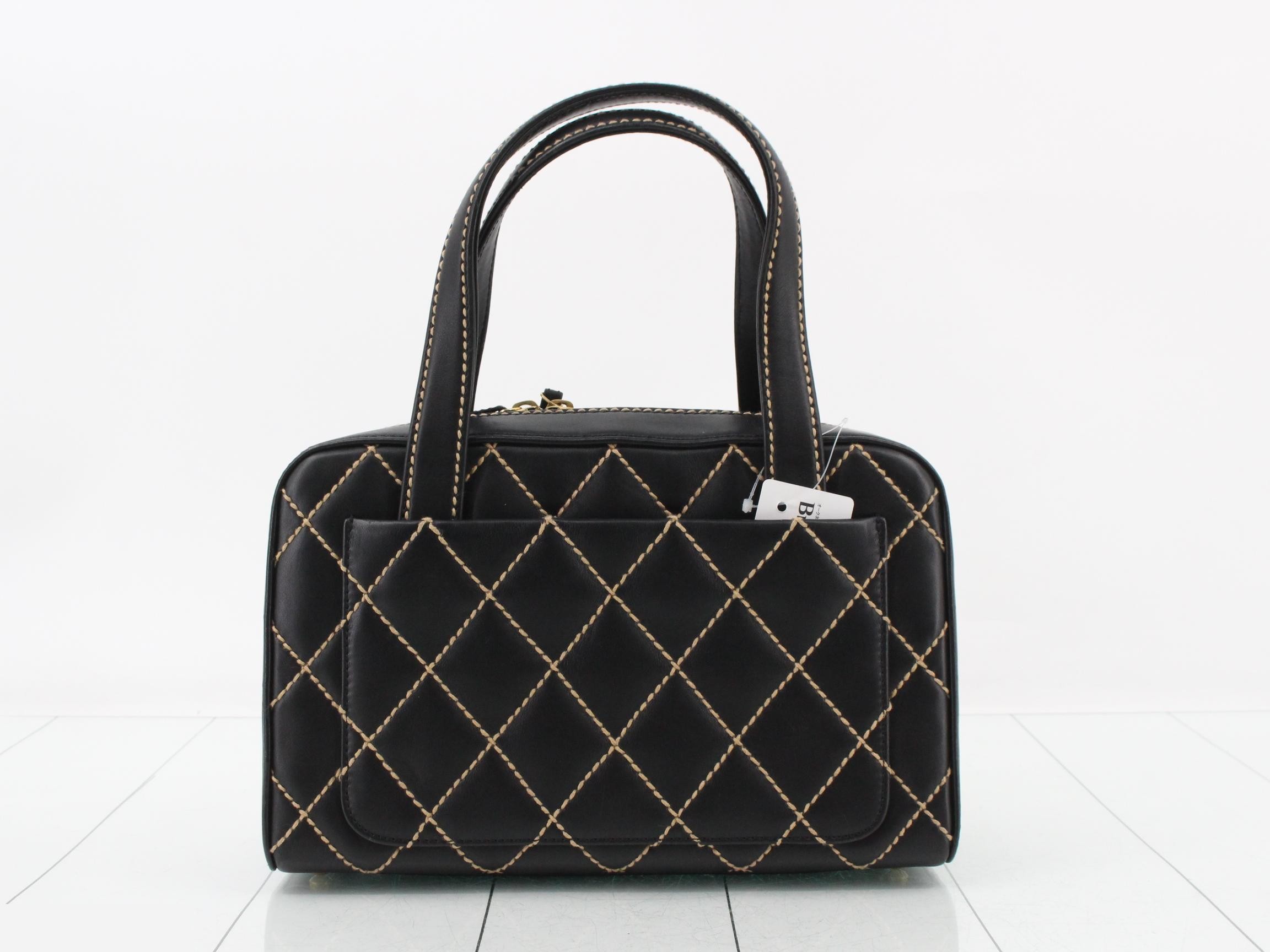 Wild Stitch Duffle Bag, Lambskin, Black, 29 x 18 x 10 cm — view 2