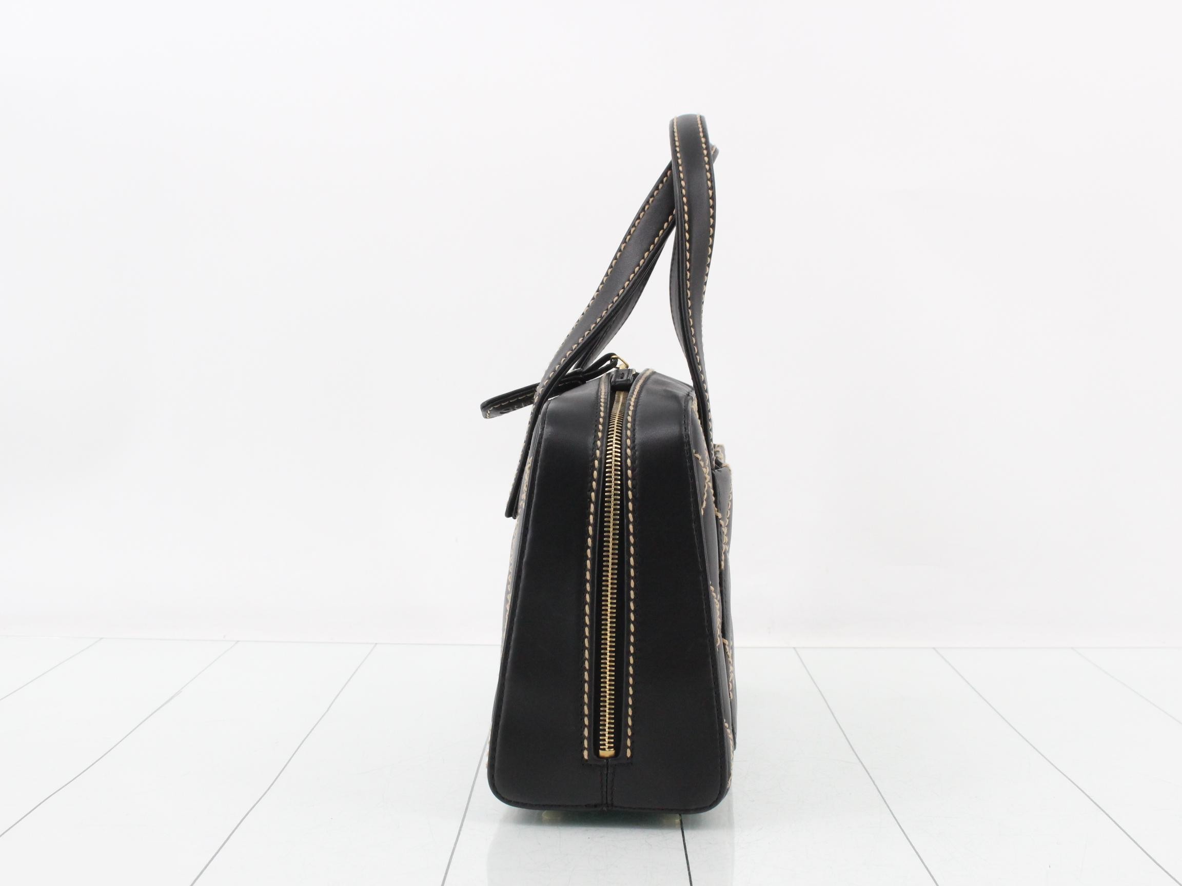 Wild Stitch Duffle Bag, Lambskin, Black, 29 x 18 x 10 cm — view 3