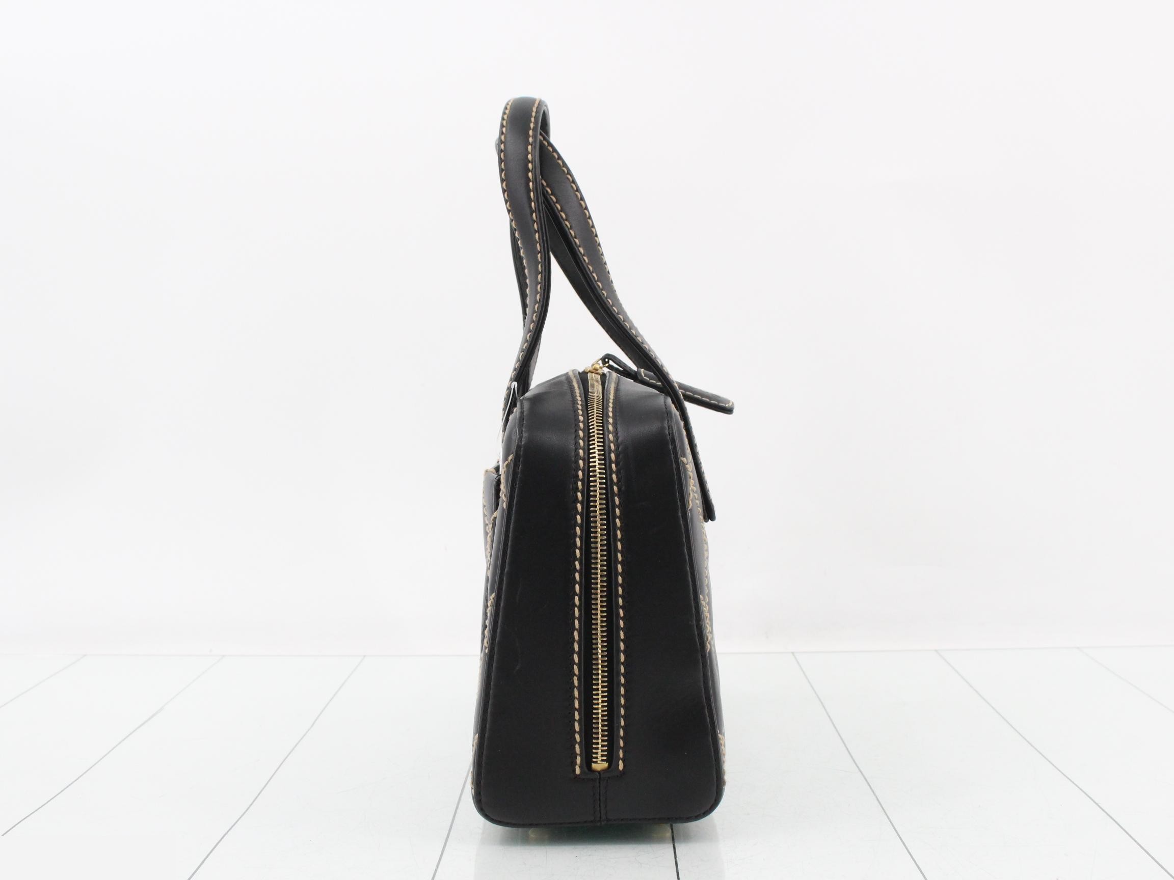 Wild Stitch Duffle Bag, Lambskin, Black, 29 x 18 x 10 cm — view 4